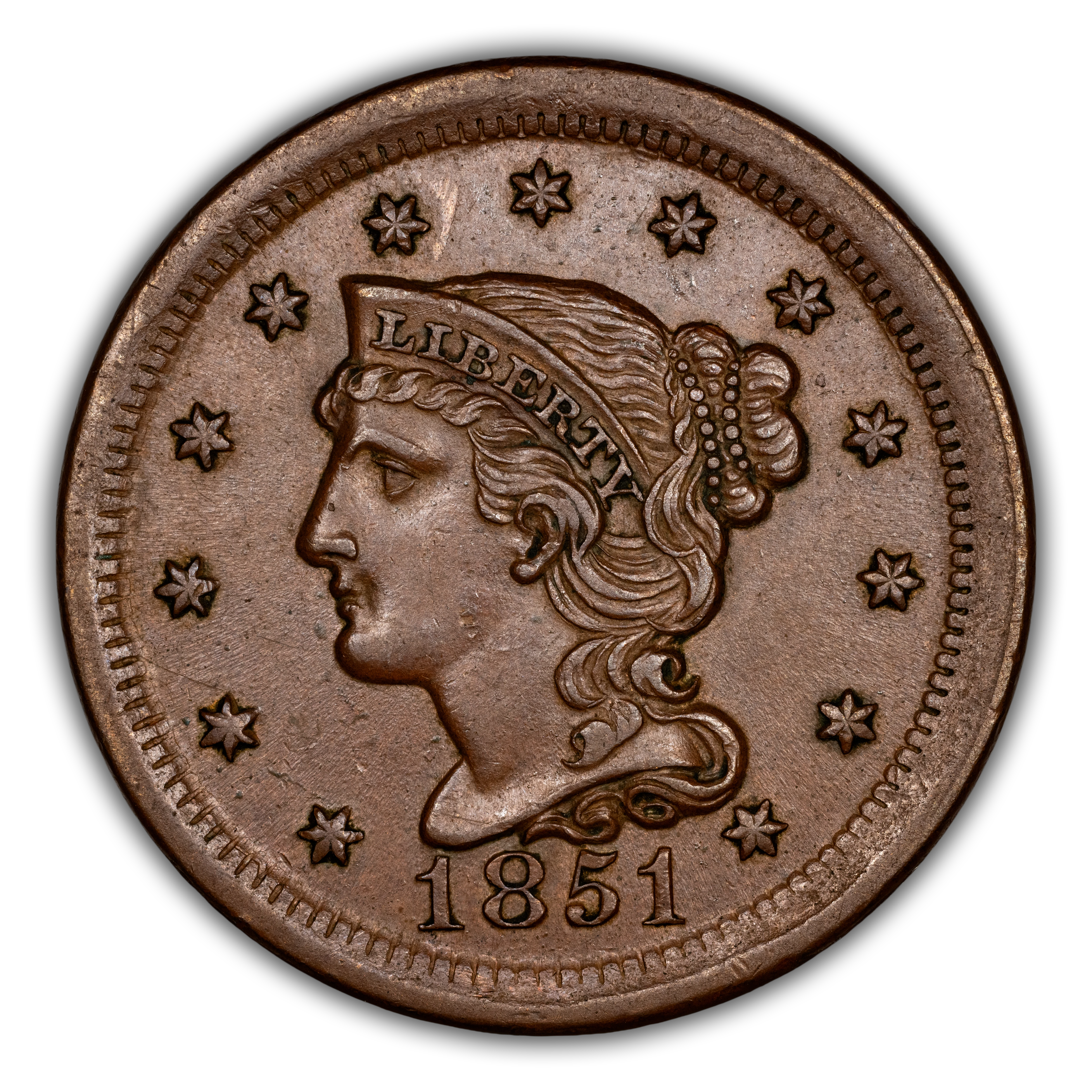 1851 1c N-22 MS BN G4 BN thumbnail 2