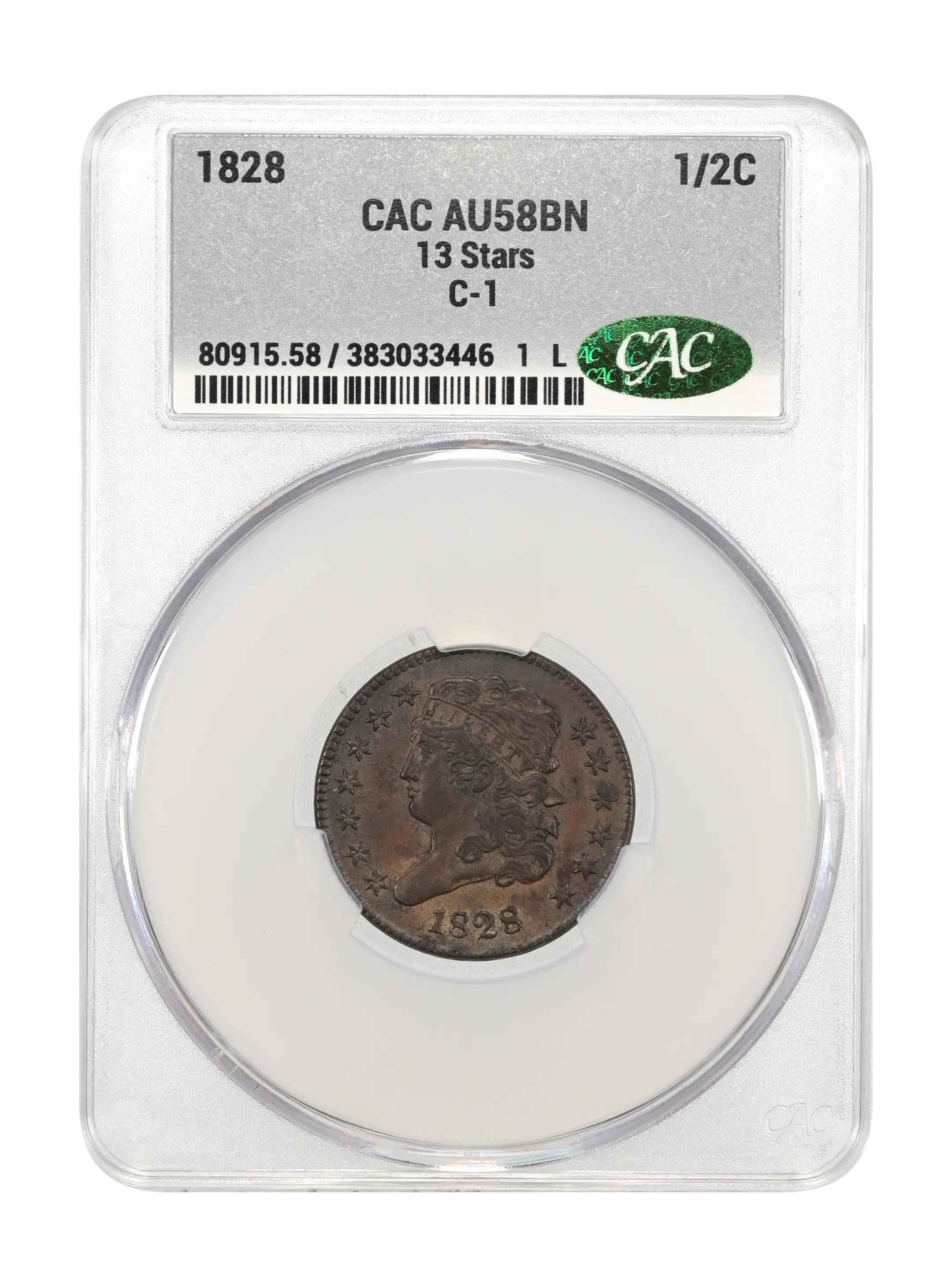 1828 1/2c 13 Stars, C-1 MS BN thumbnail 18