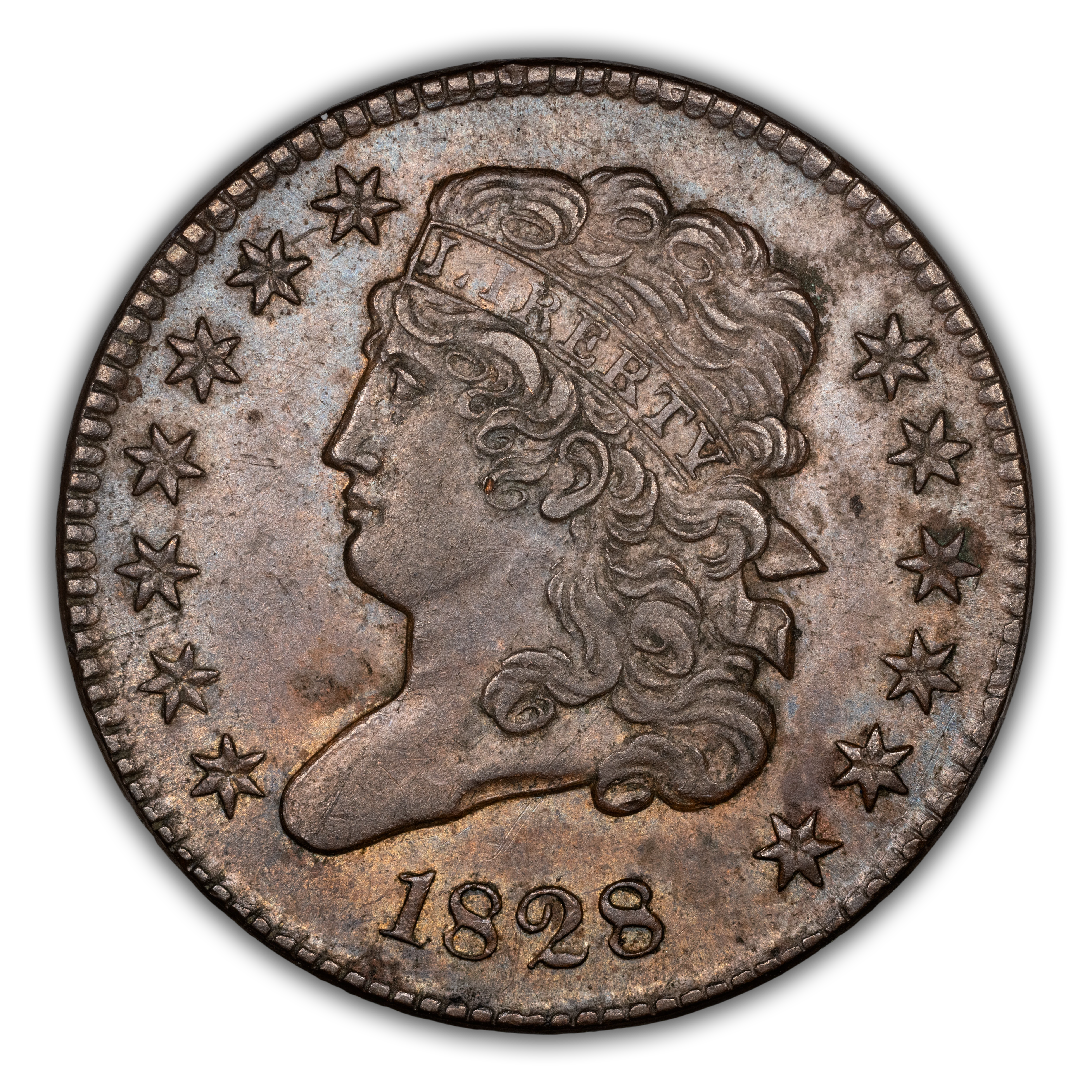 1828 1/2c 13 Stars, C-1 MS BN thumbnail 2