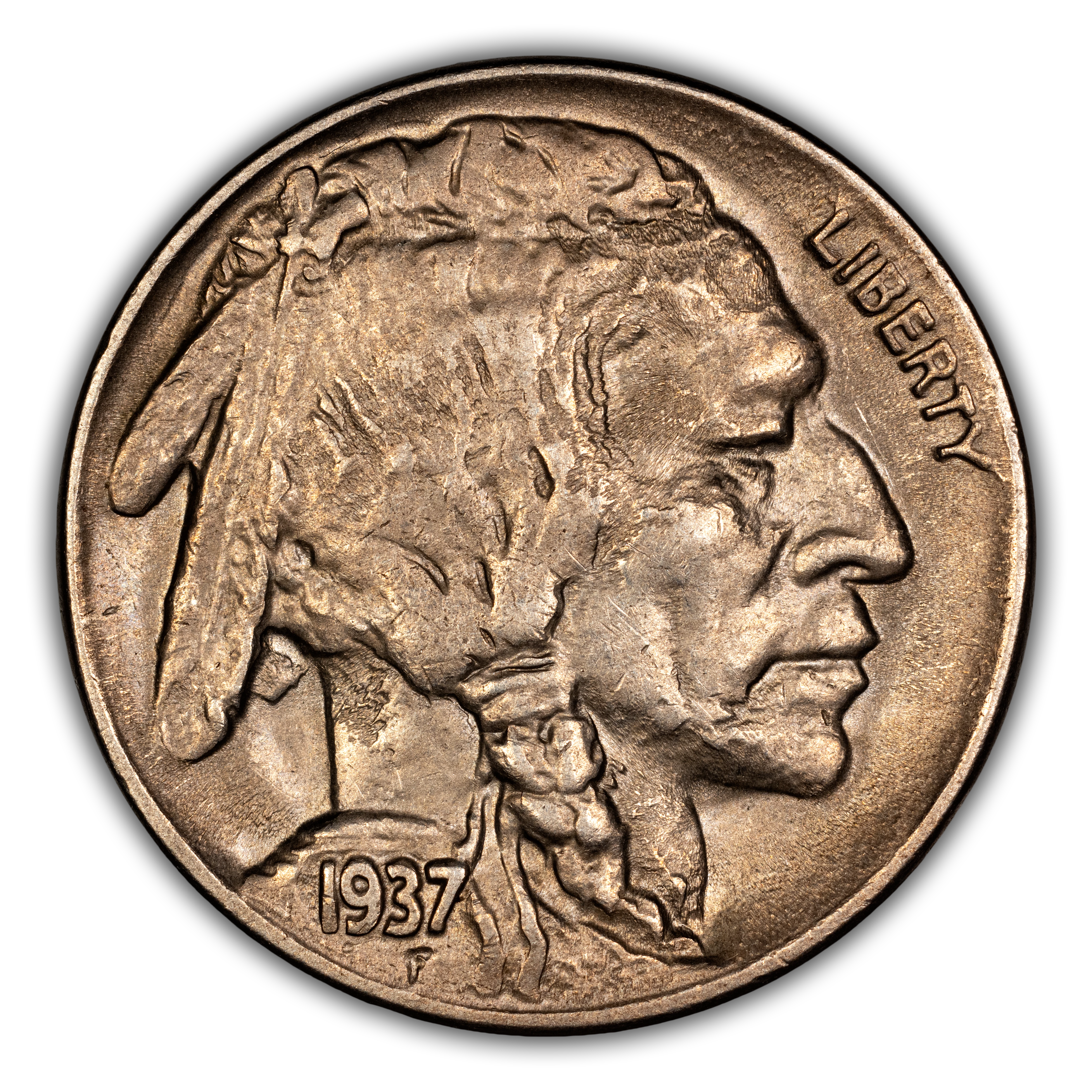 1937-D 5c 3 Legs MS thumbnail 5