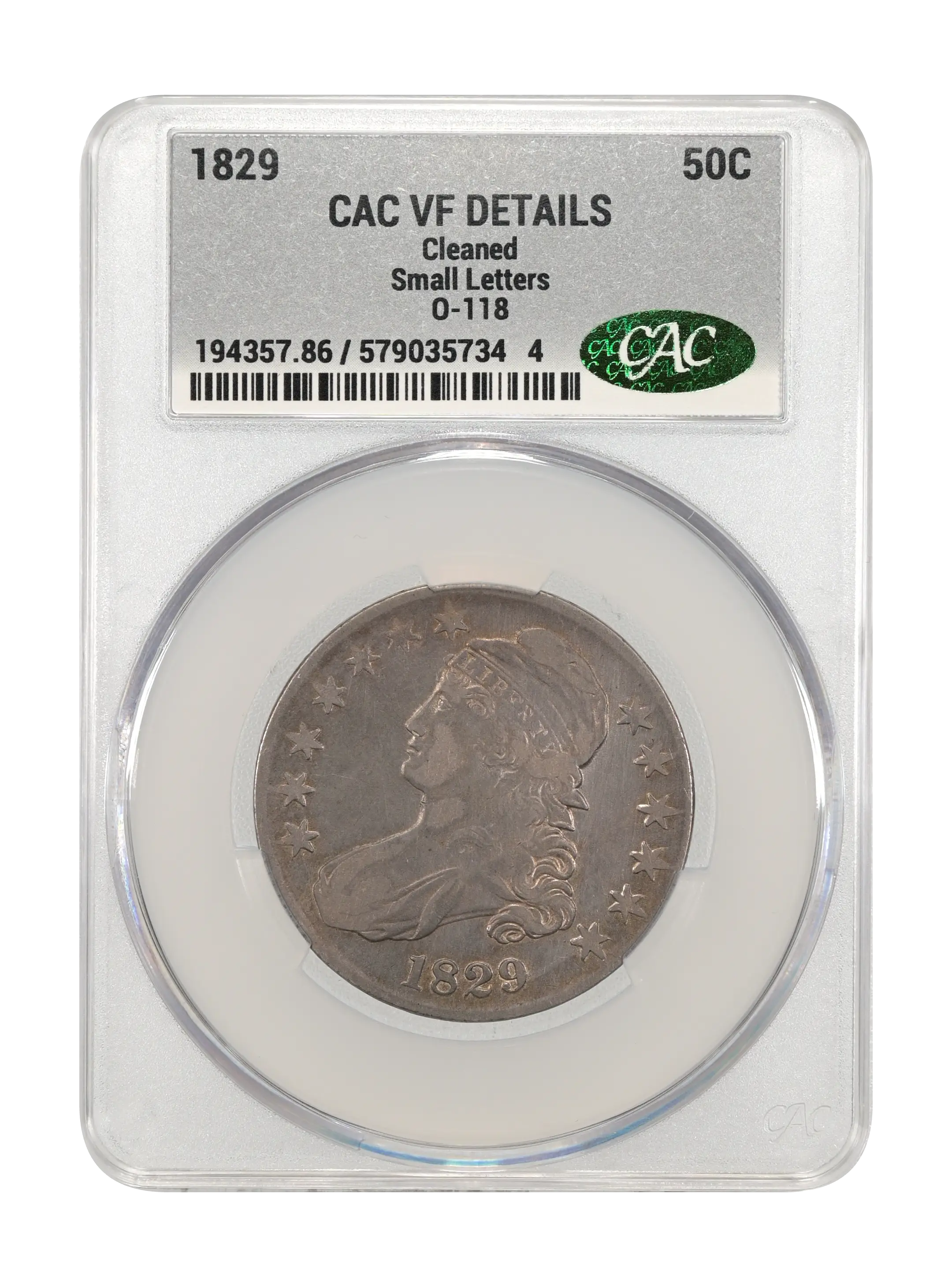 1829 50c Small Letters, O-118 MS thumbnail 14