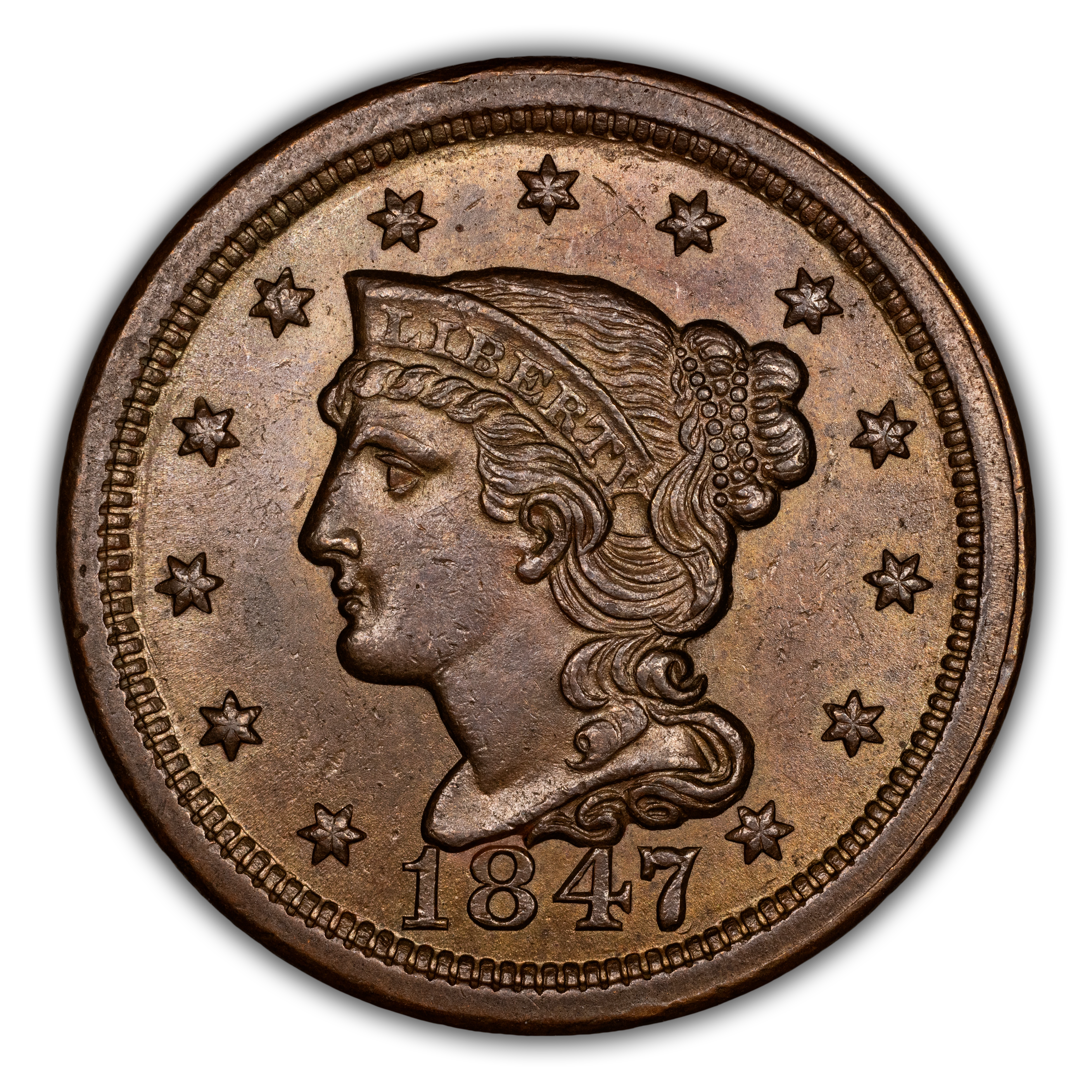 1847 1c N-15 MS BN G4 BN thumbnail 3