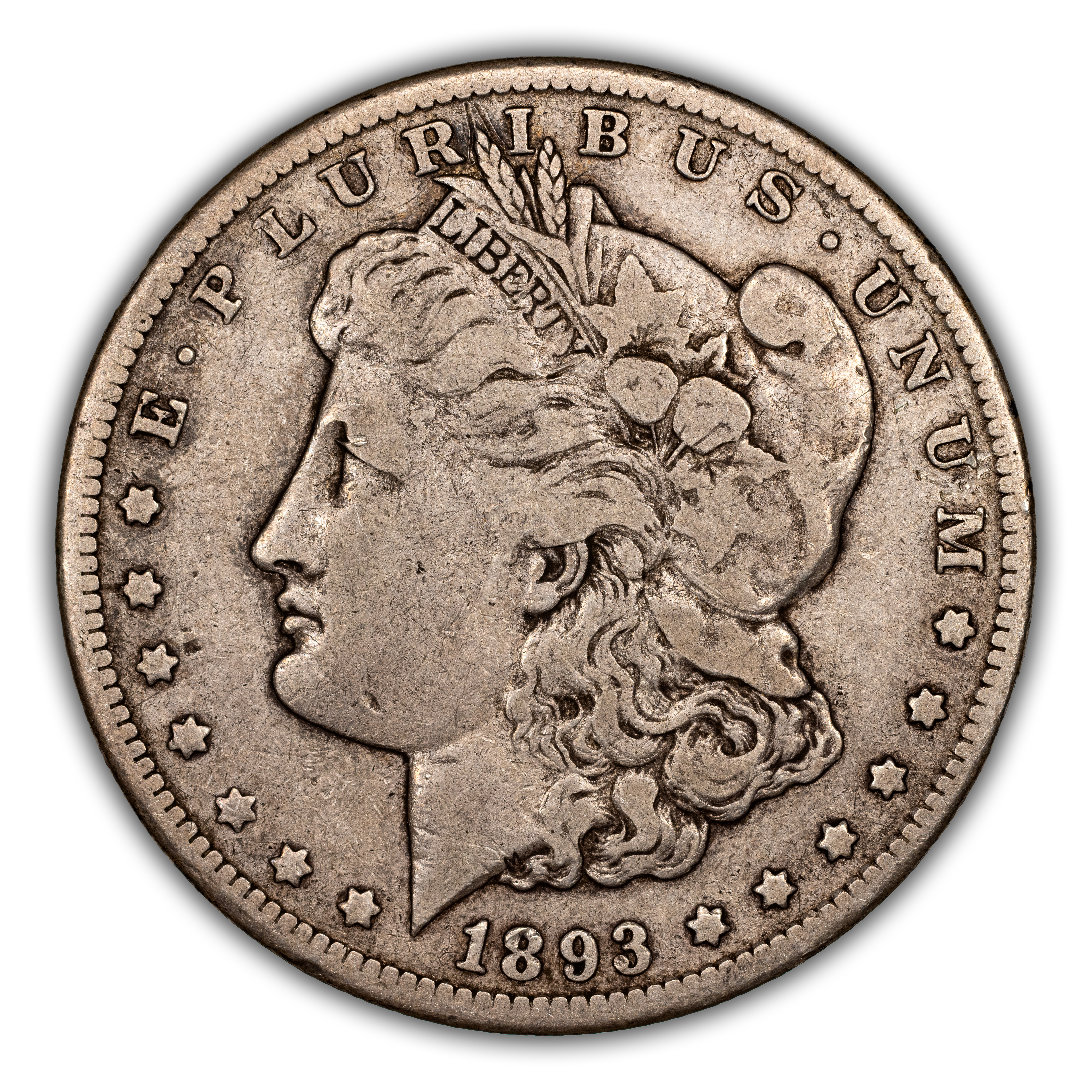 1893-CC $1  Doubled 3, Far Date, VAM-4 MS thumbnail 3