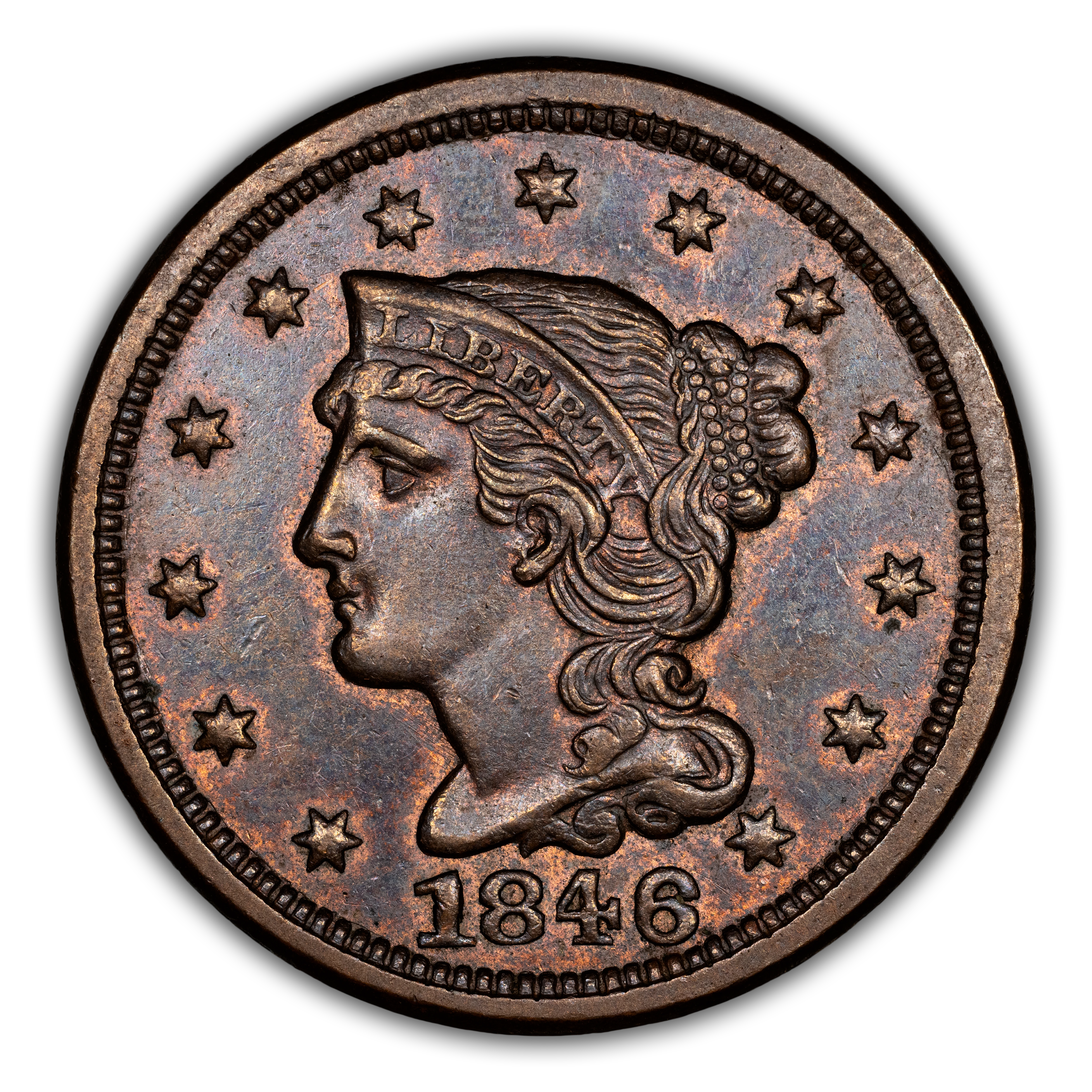 1846 1c Small Date, N-8 MS BN