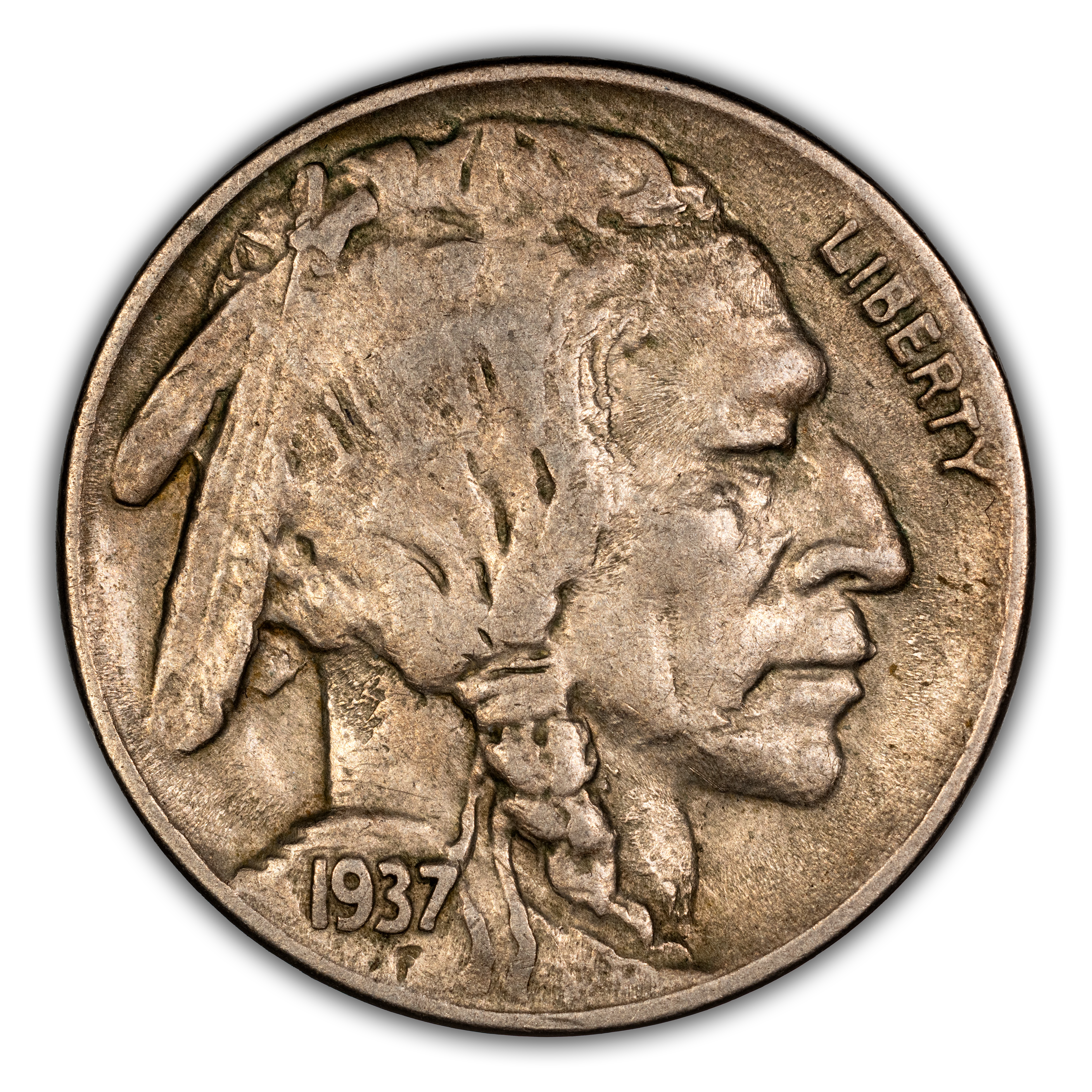 1937-D 5c 3 Legs MS thumbnail 6