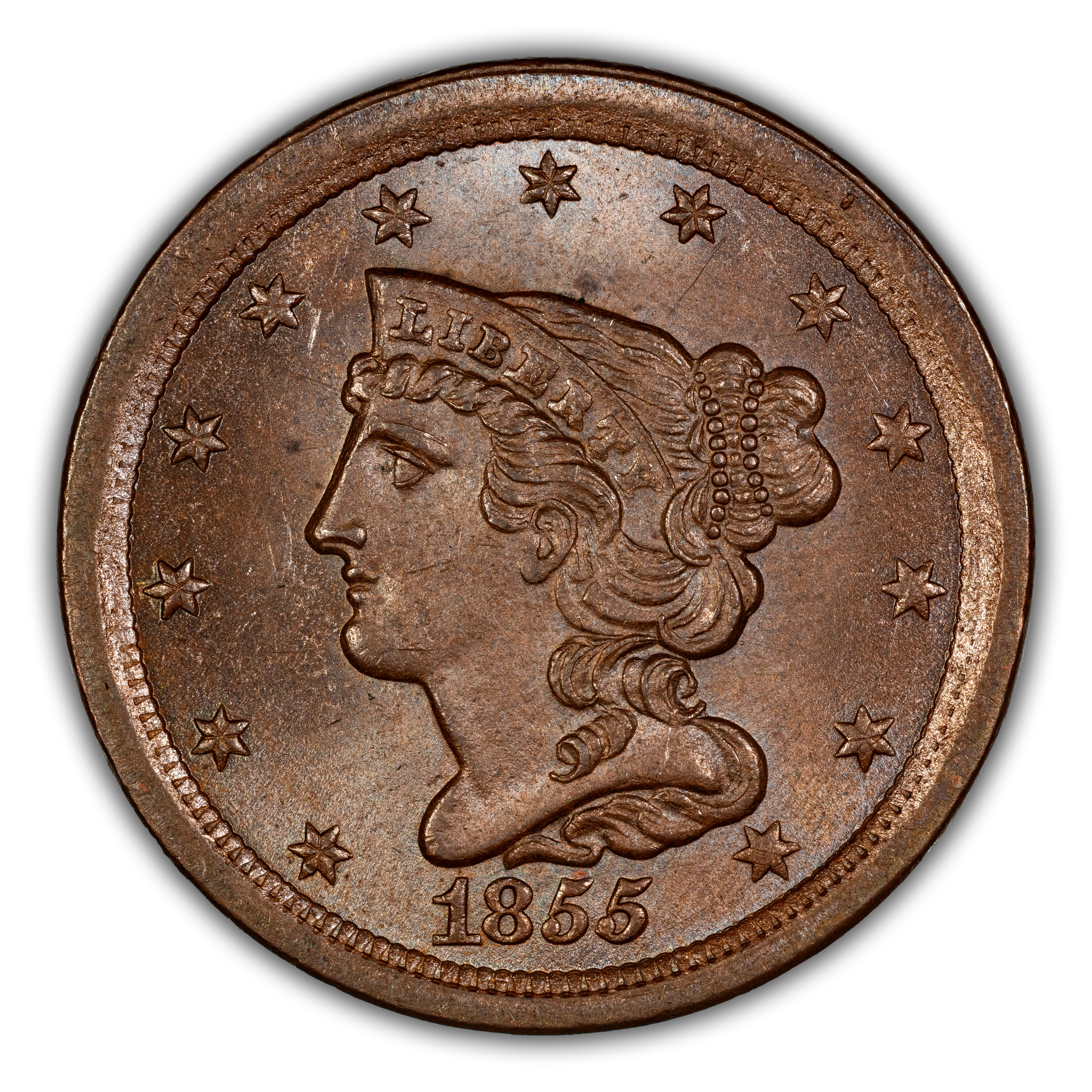 1855 1/2c MS BN