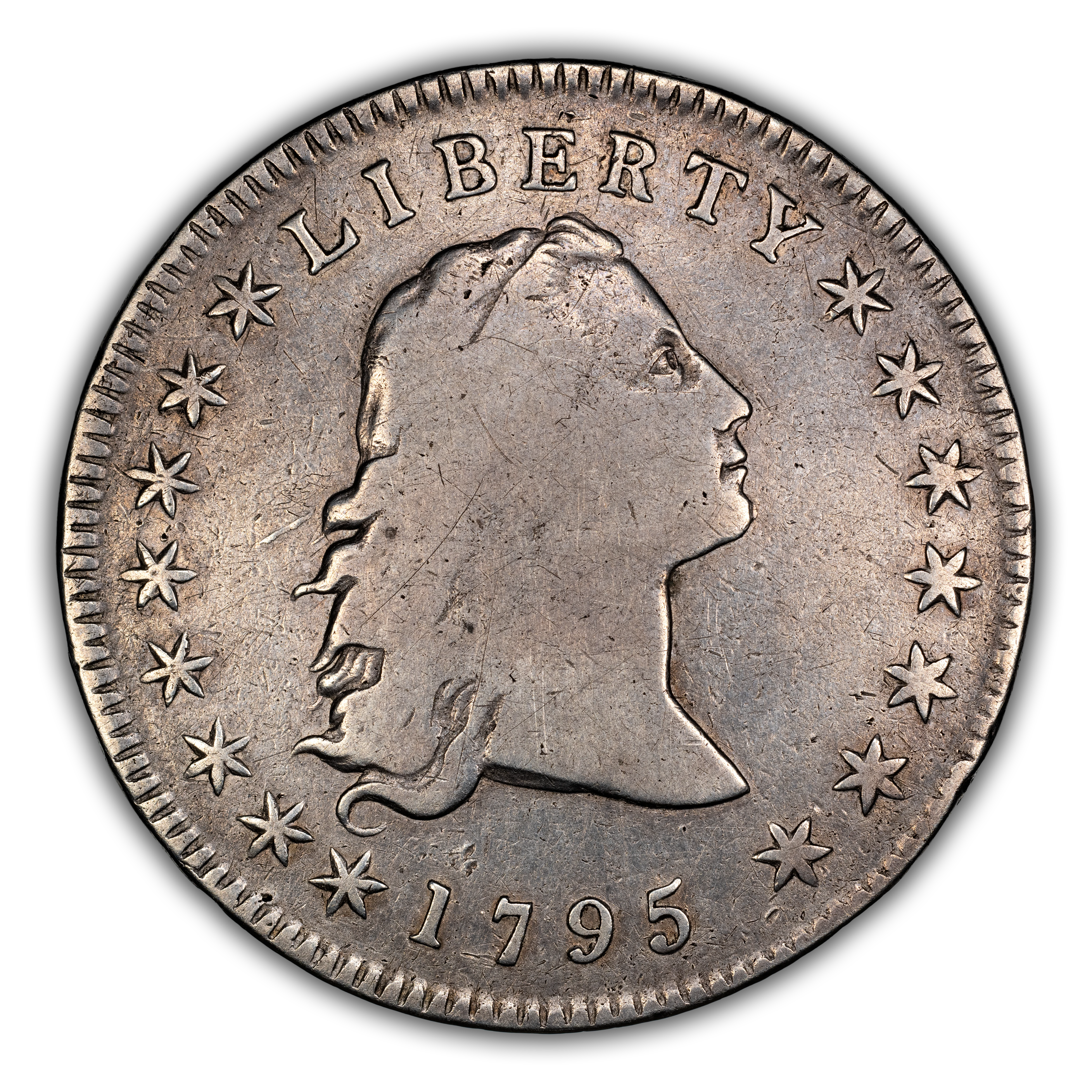 1795 $1  Flowing Hair, 3 Leaves AG3 CAC thumbnail 5