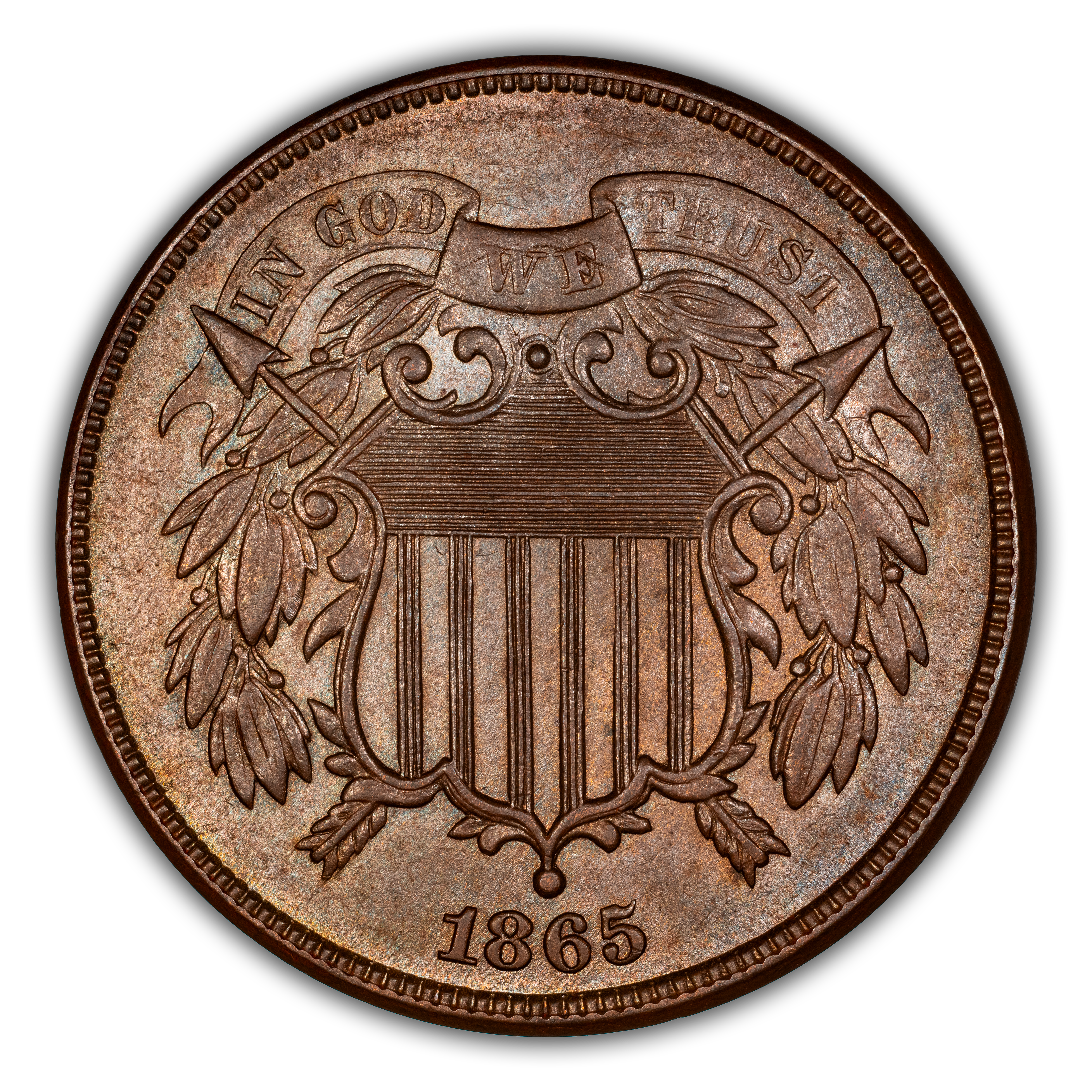 Image for 1865 2c Fancy 5, MPD, FS-1305 MS BN