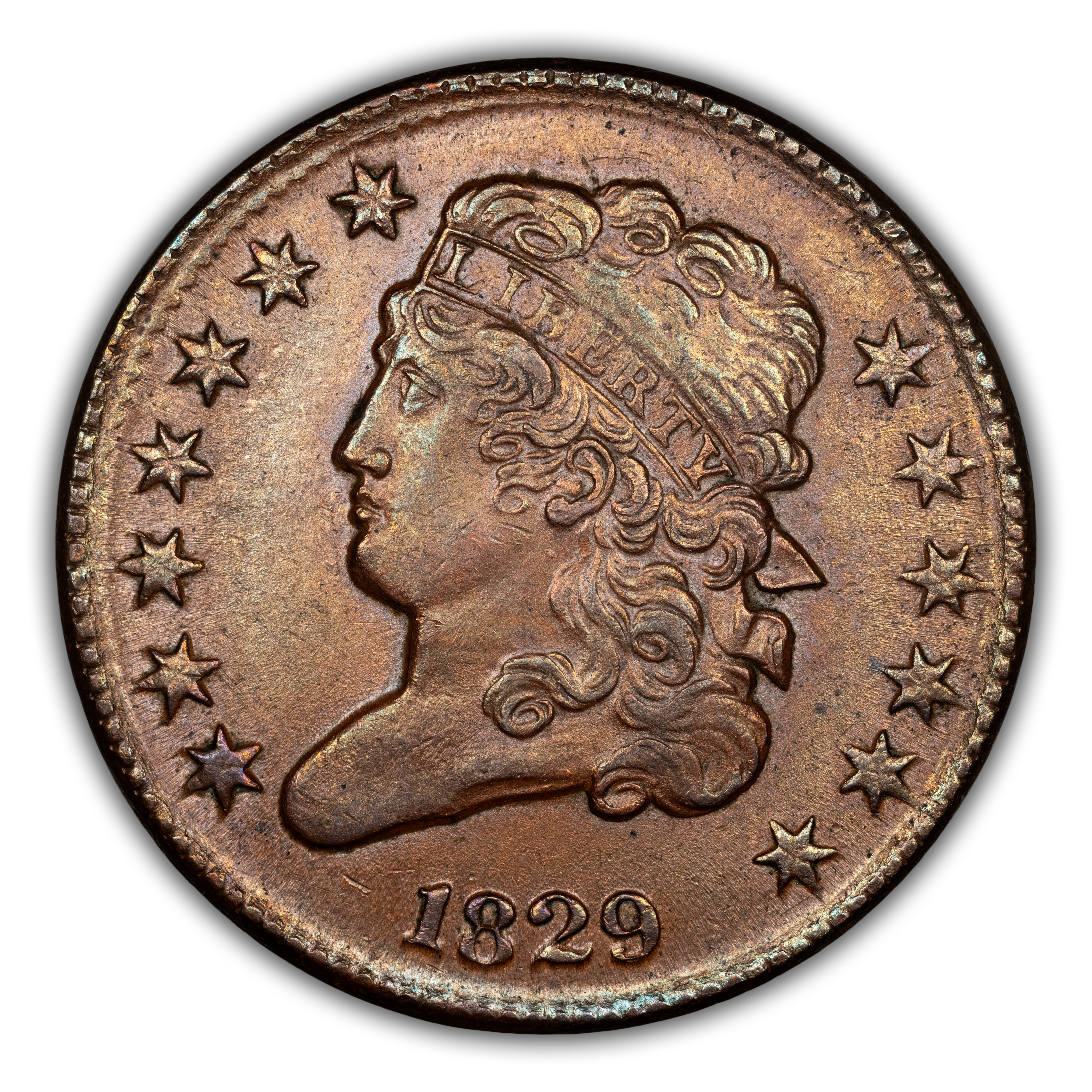 1829 1/2c MS BN