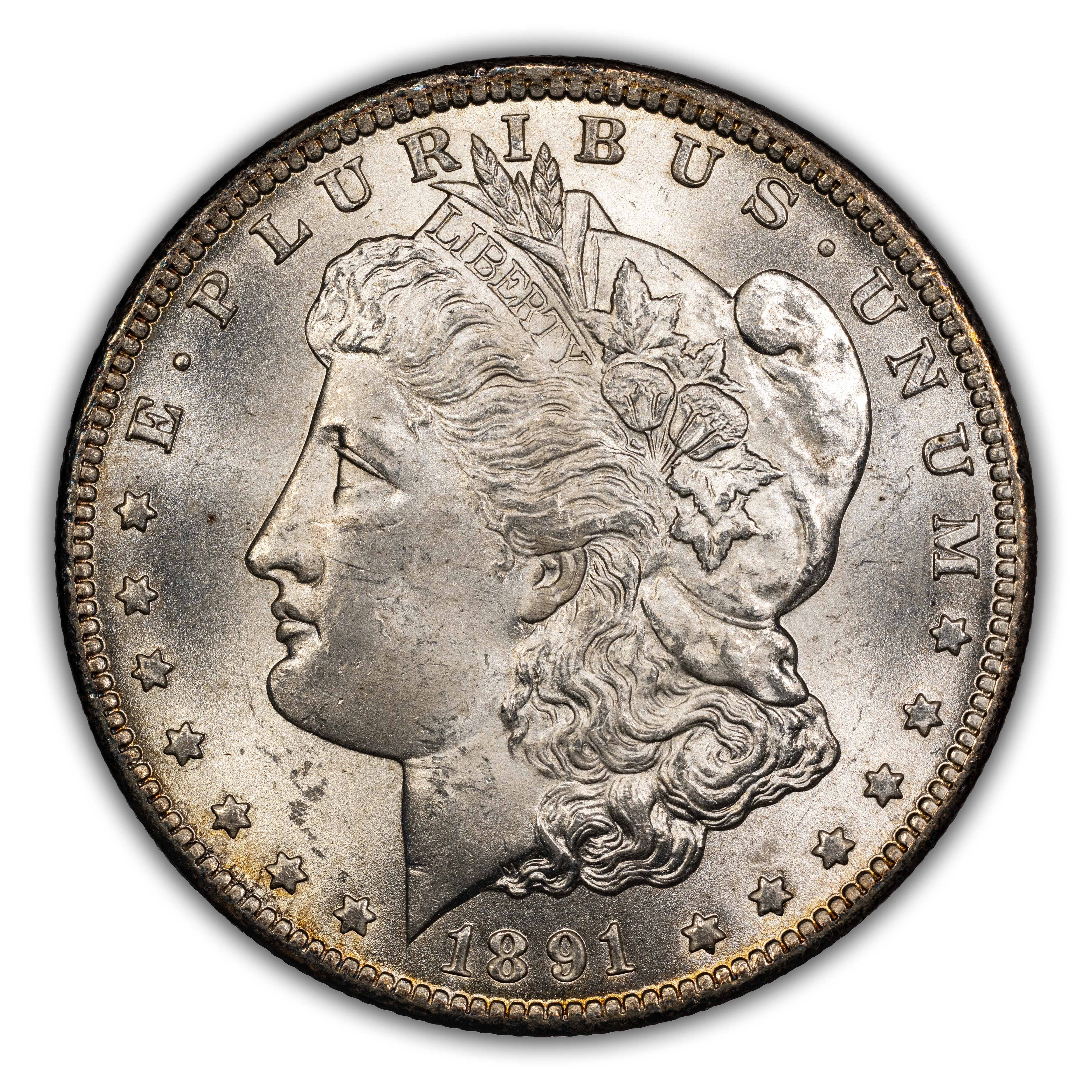 1891-CC $1  Spitting Eagle, VAM-3 AU53 CAC thumbnail 9