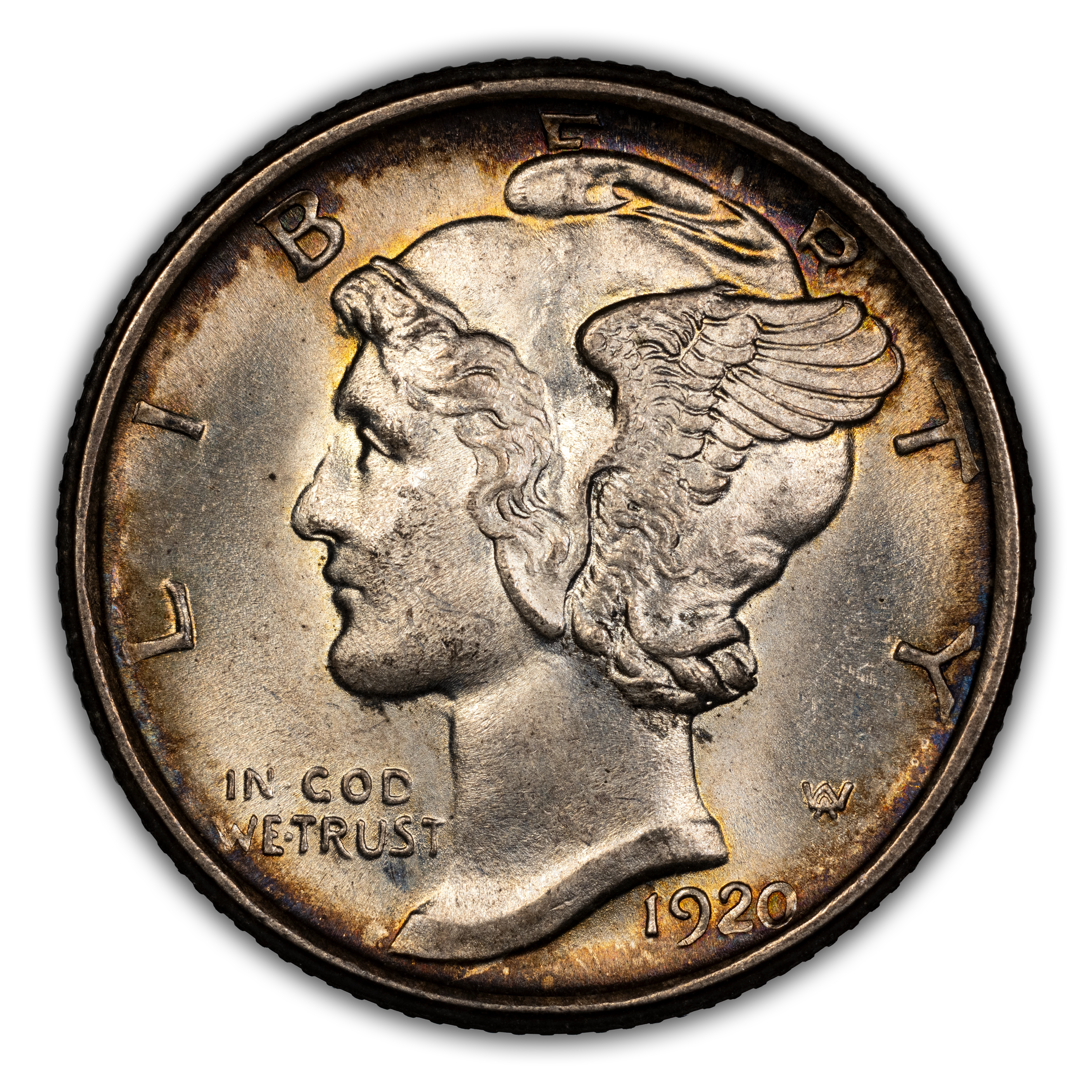 1920-D 10c MS FB MS60 FB CAC thumbnail 4