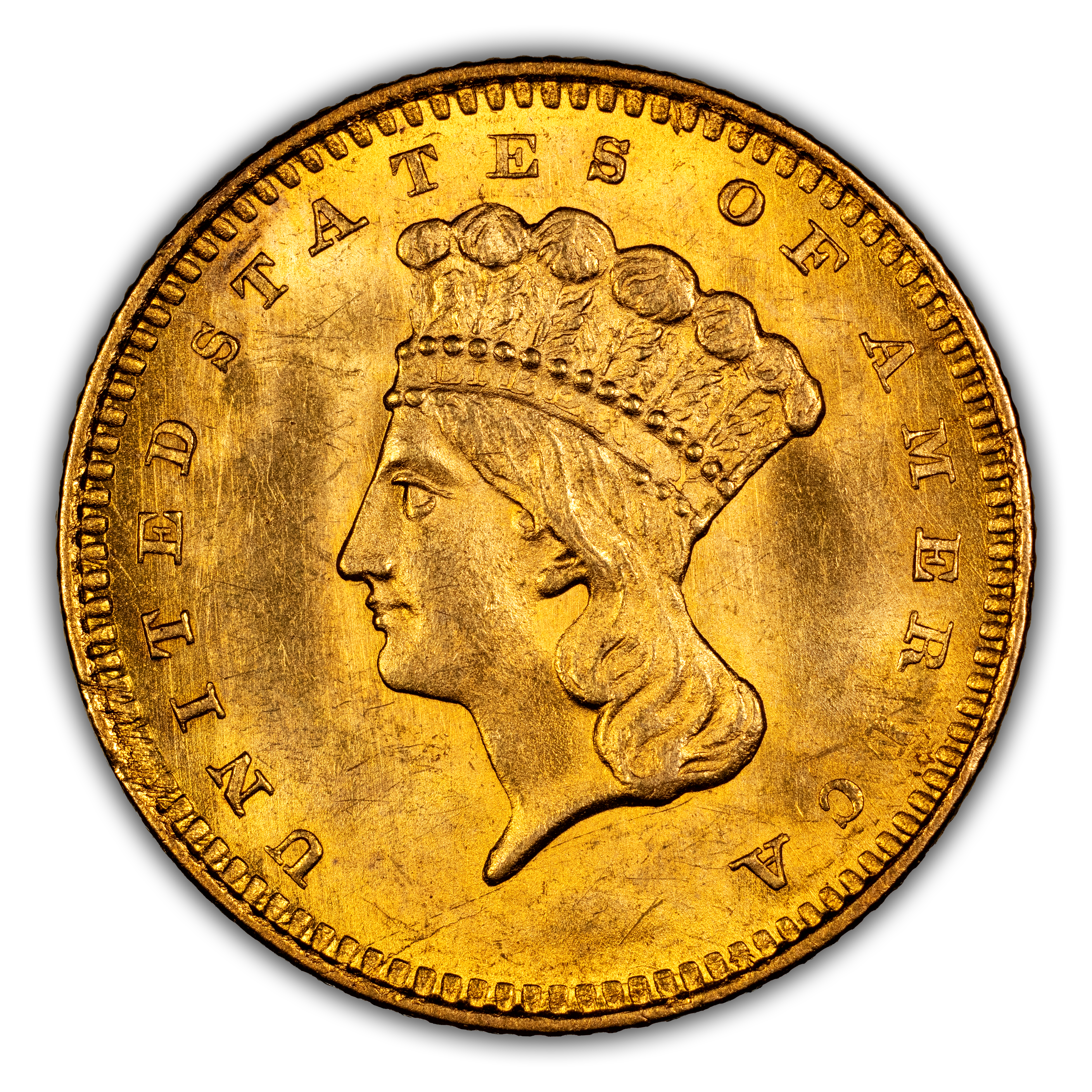 1856 G$1 Slanted 5 MS