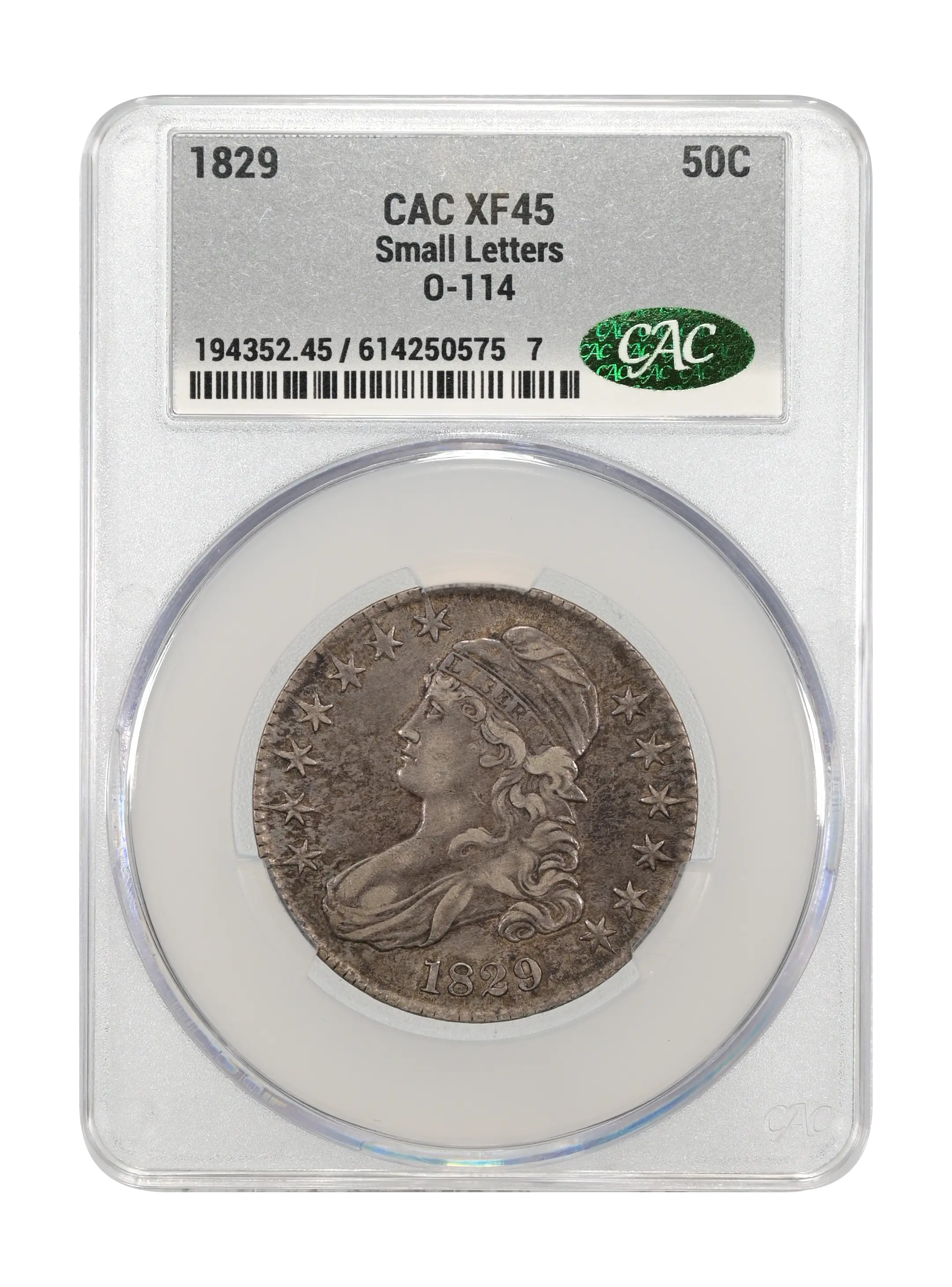 1829 50c Small Letters, O-114 MS thumbnail 14
