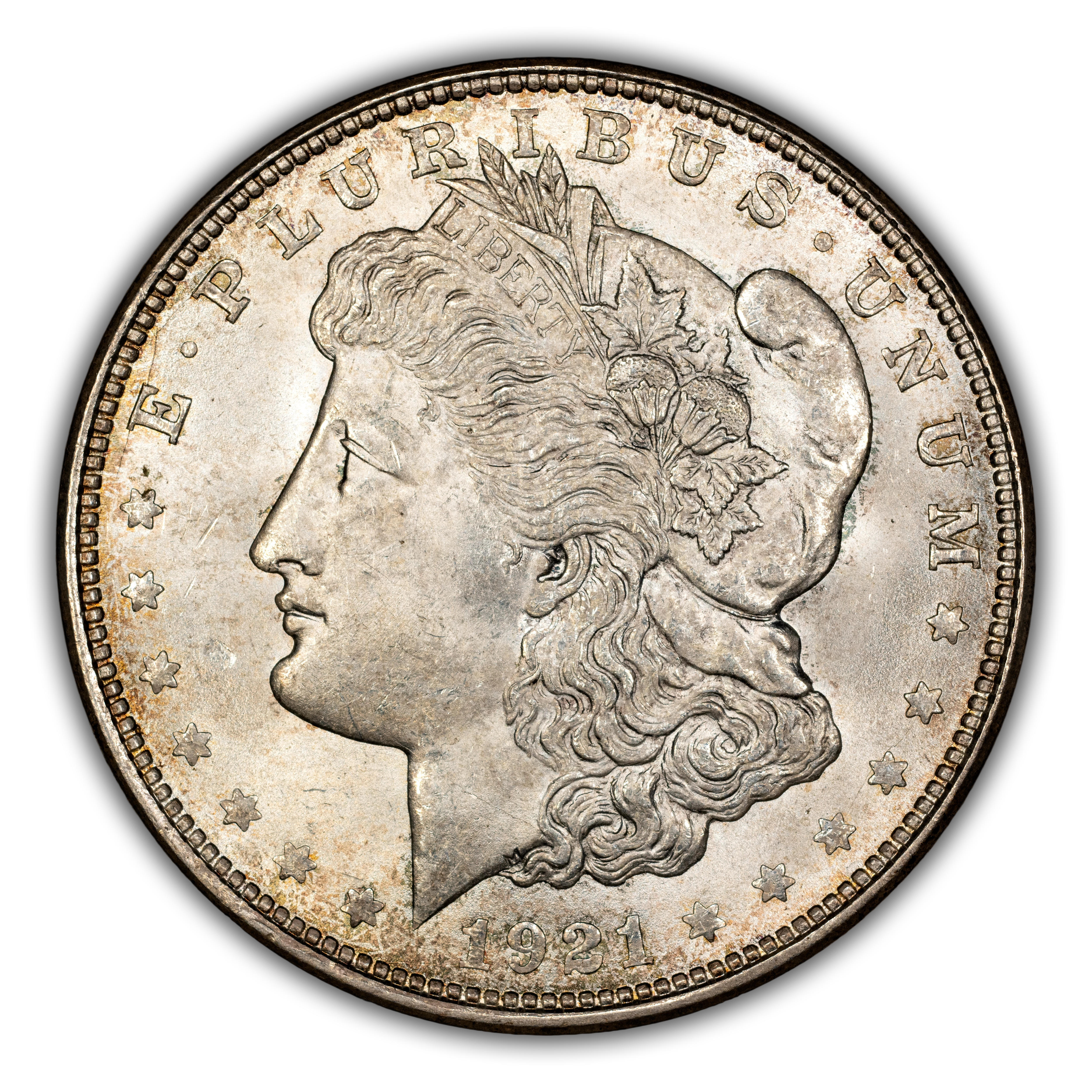 1921-D $1  Rim Cud, VAM-1H4 AU53 thumbnail 2
