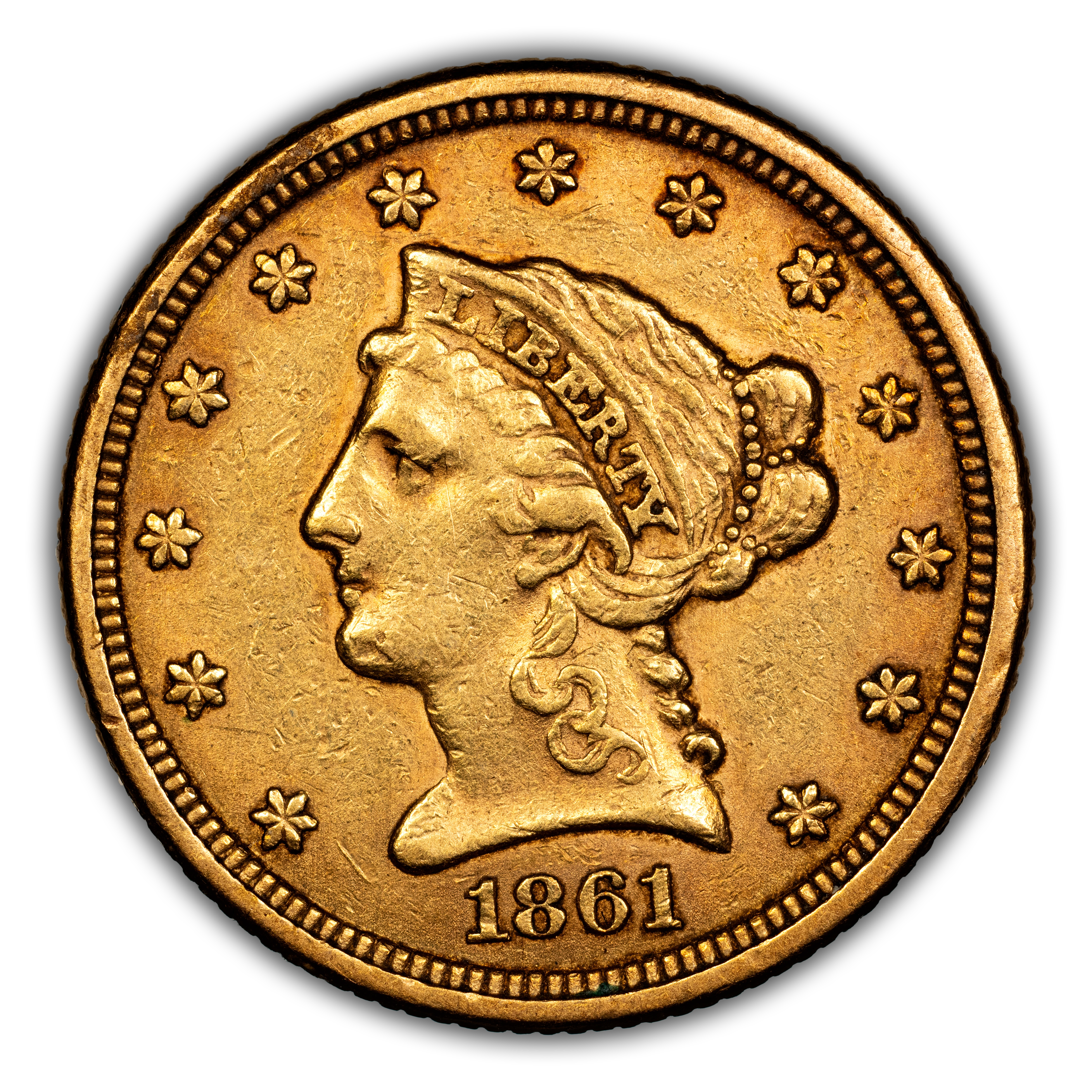 1861 $2 1/2 New Reverse MS thumbnail 5
