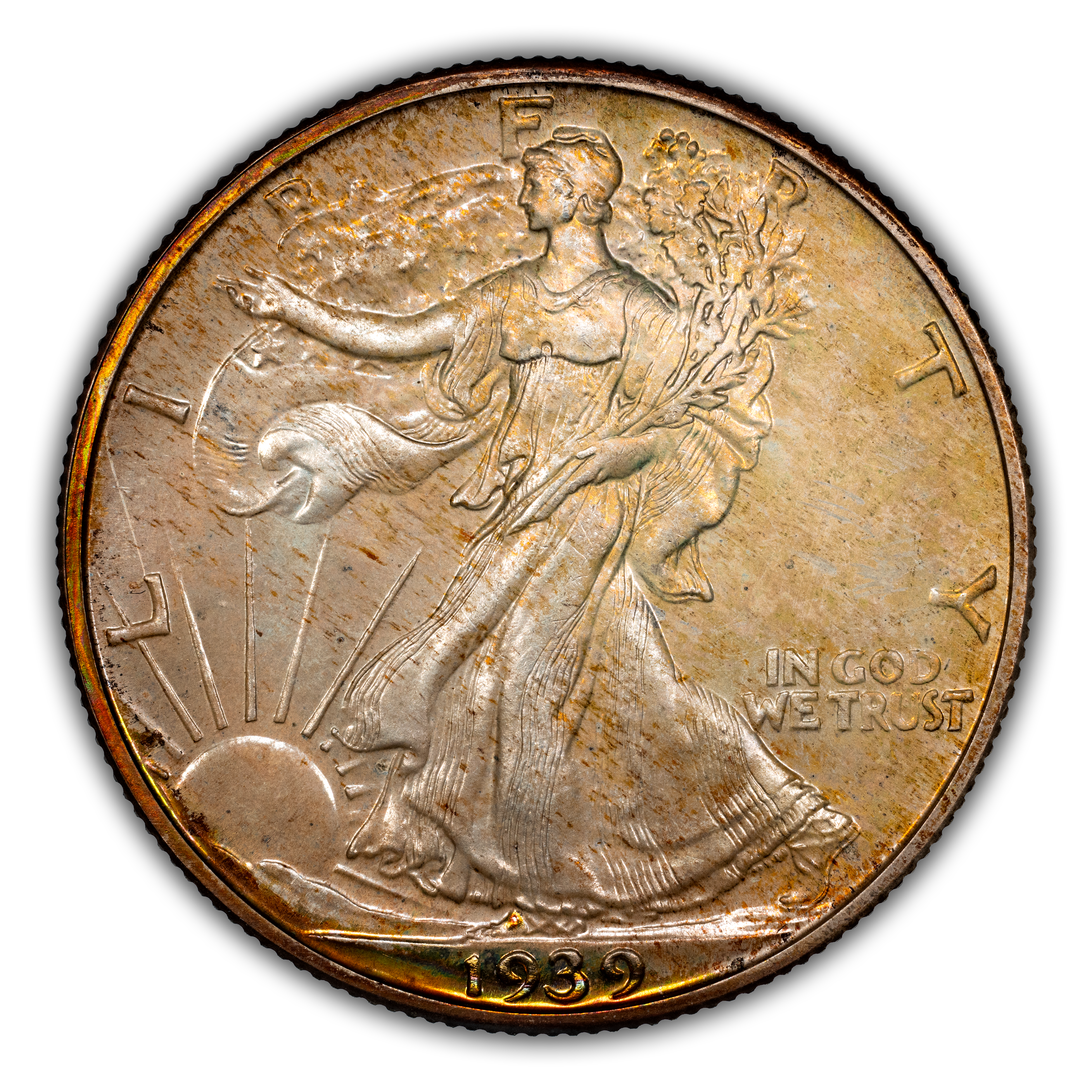 Walking Liberty Half Dollar Set 50c 7 Coins PR thumbnail 16