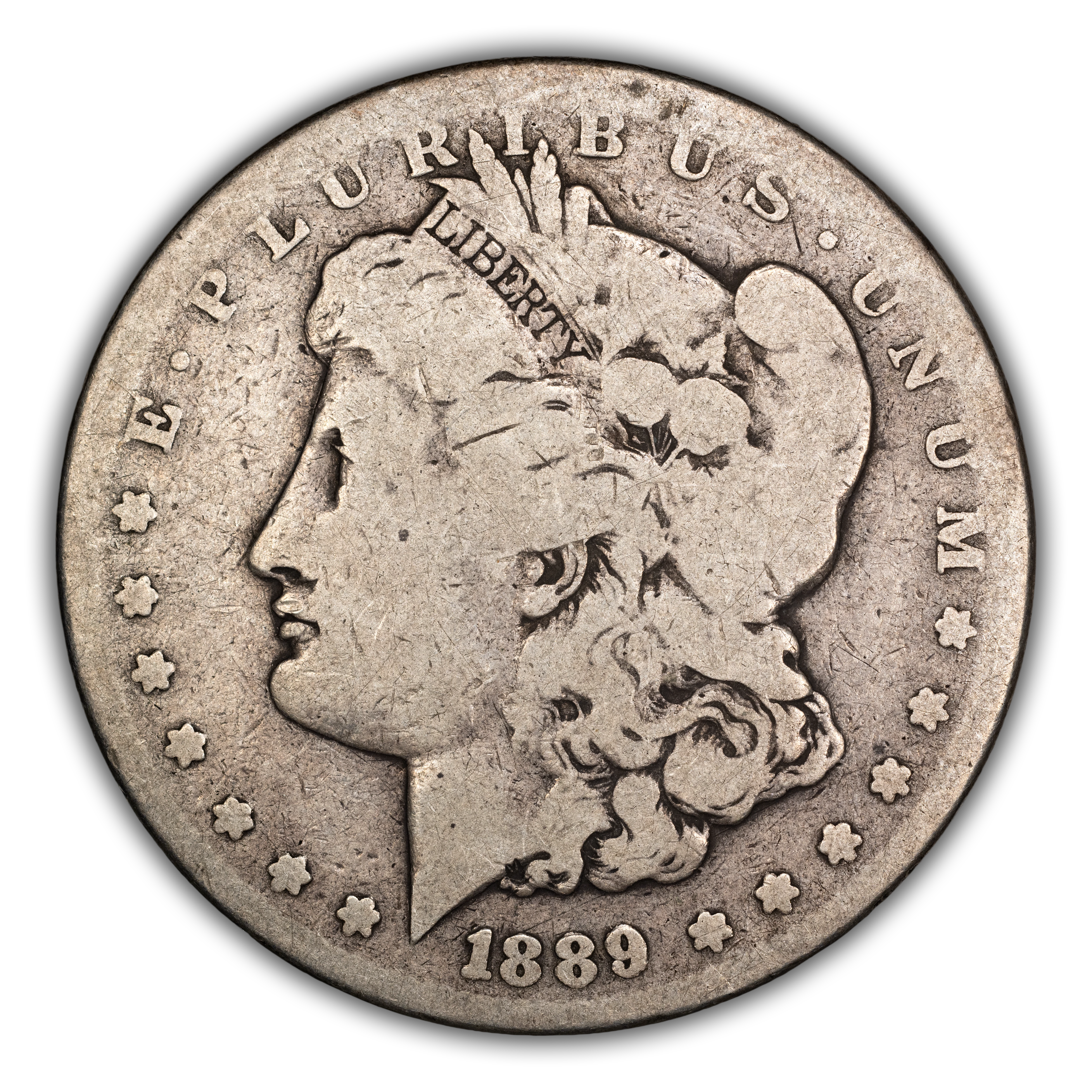 1889-CC $1  CC Tilted Left, VAM-4 VG8 CAC thumbnail 2
