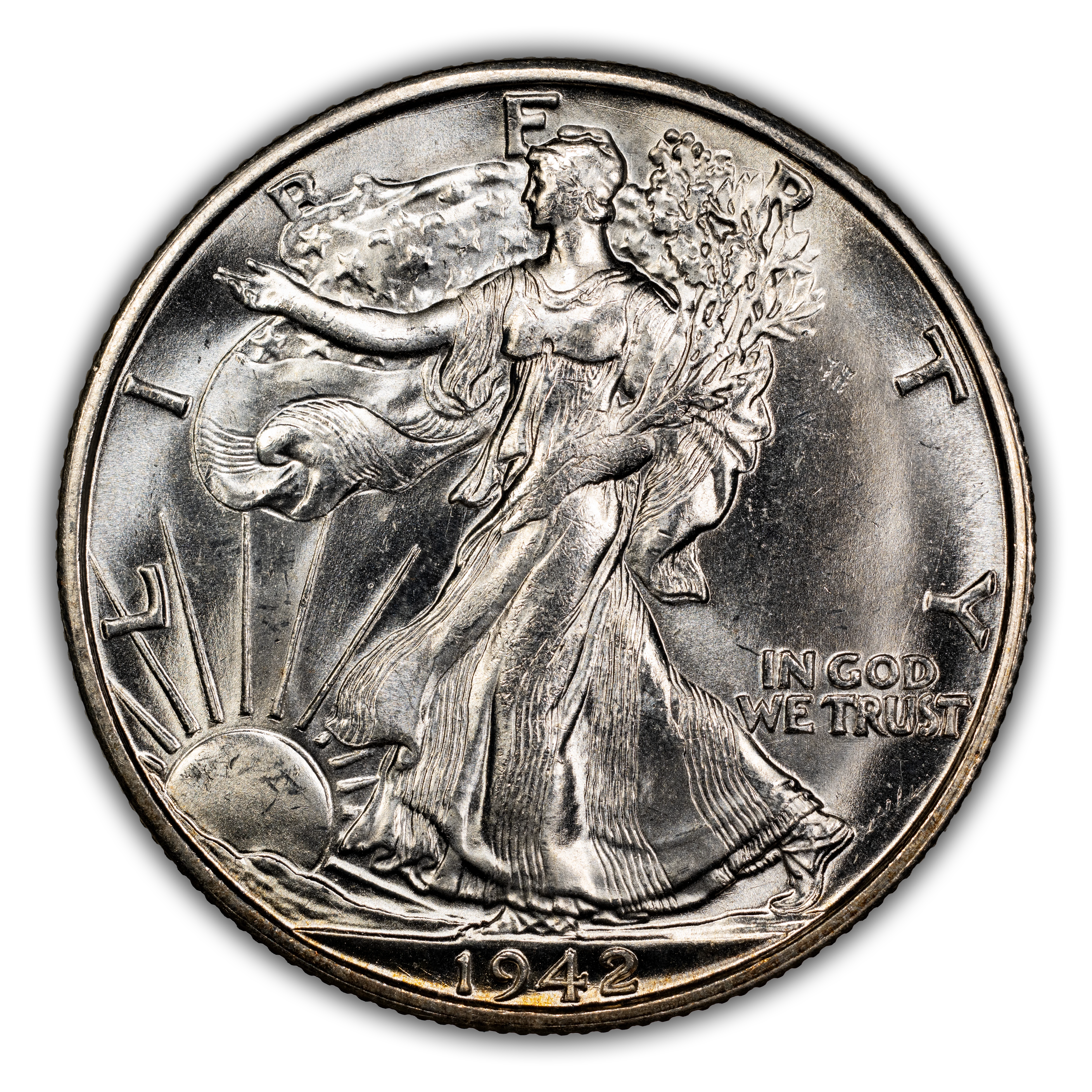 Walking Liberty Half Dollar 50c Short Set, 1941-1947, 20 Coins VG8 CAC thumbnail 23