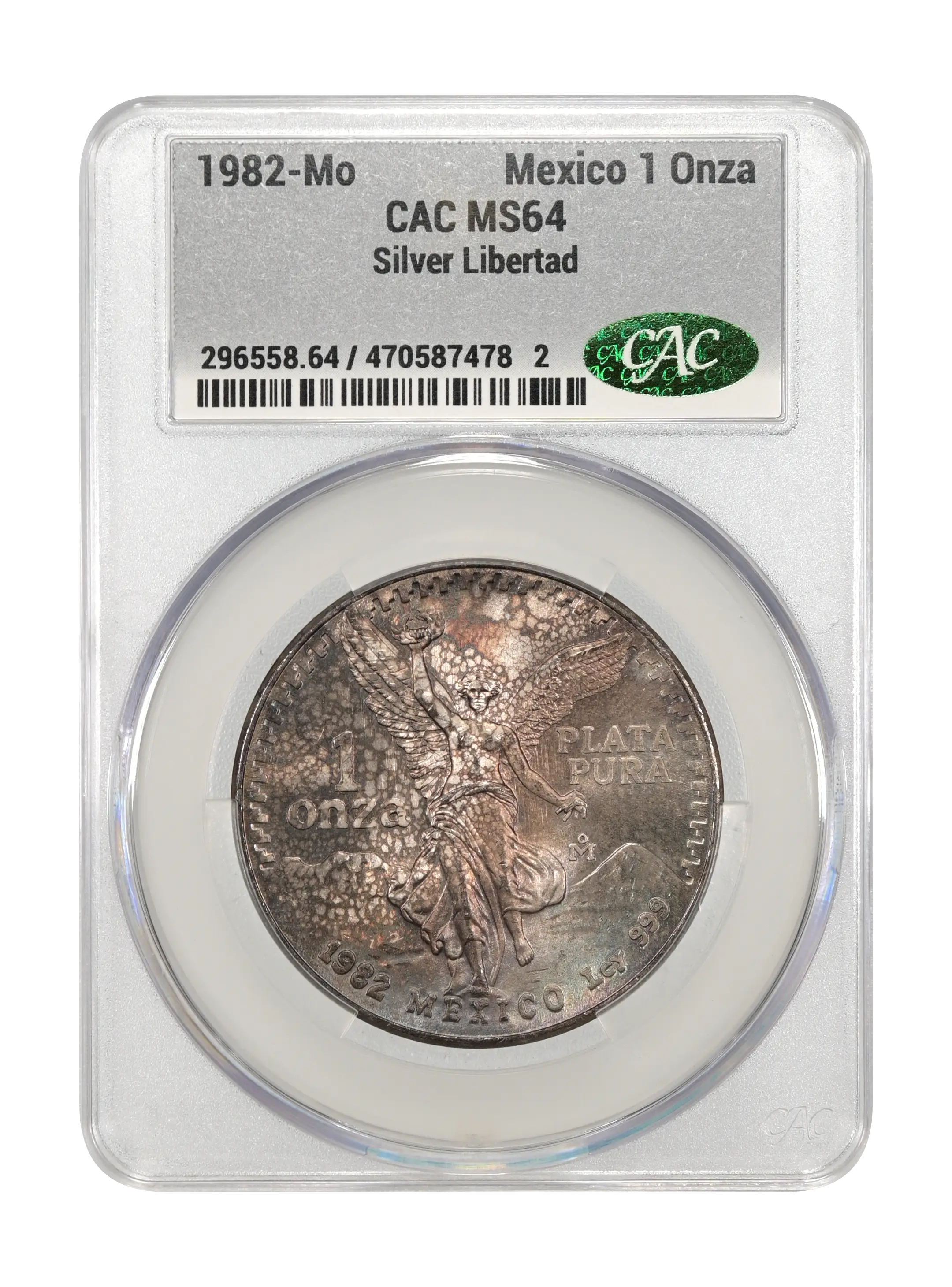 1982-Mo 1 Onza Libertad, Silver MS (KM-494.1) thumbnail 16