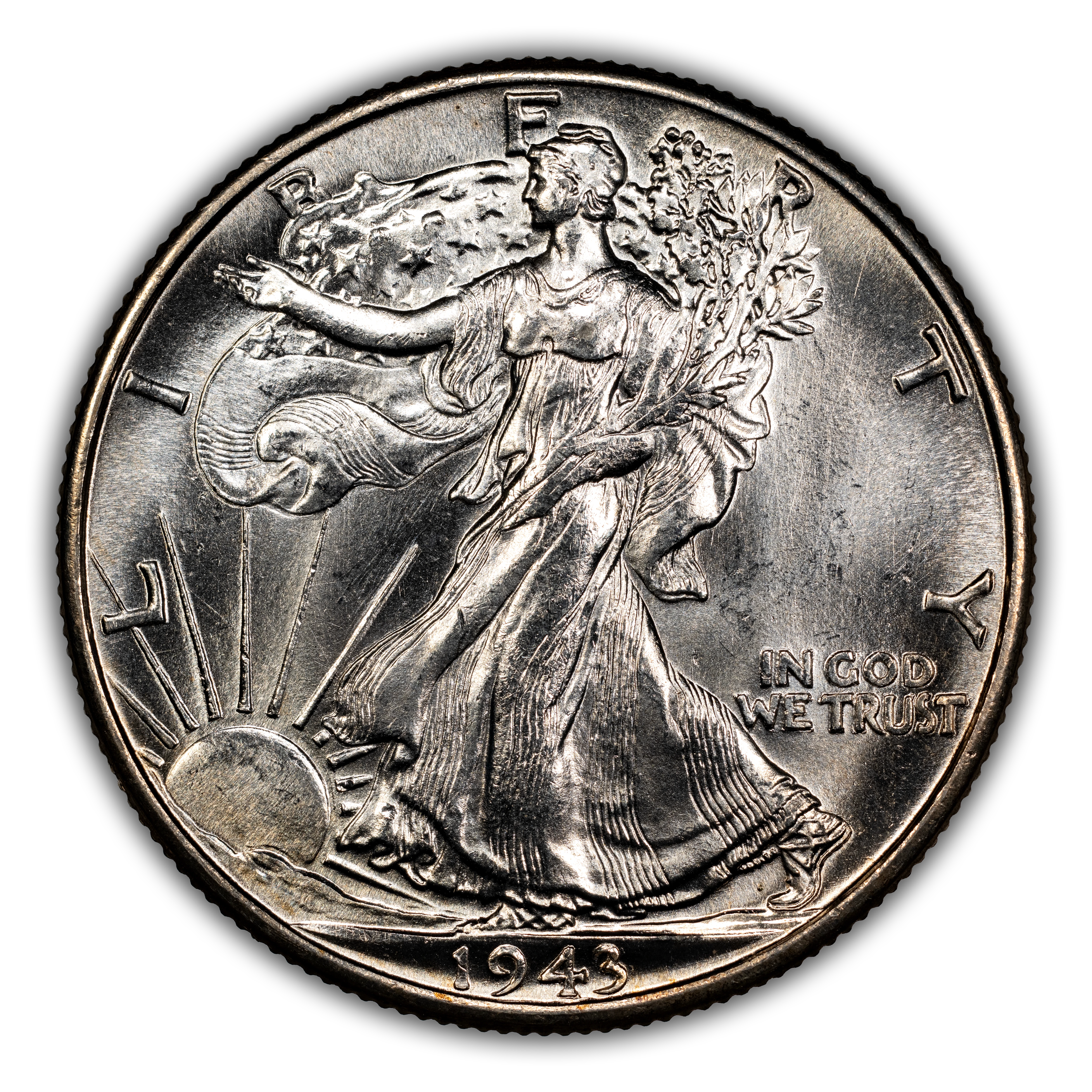 1943 50c XF45 CAC thumbnail 4