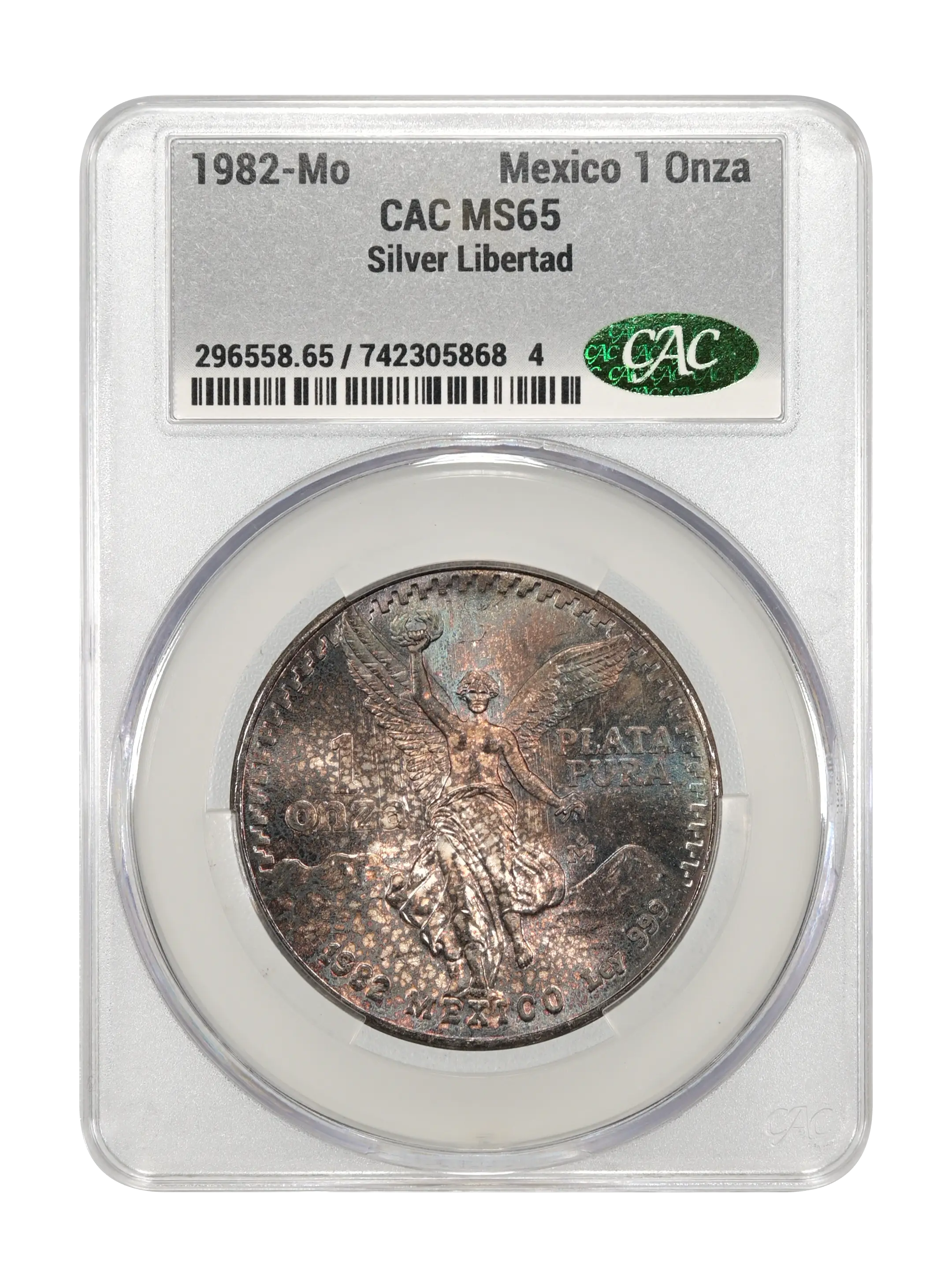 1982-Mo 1 Onza Libertad, Silver MS (KM-494.1) thumbnail 17