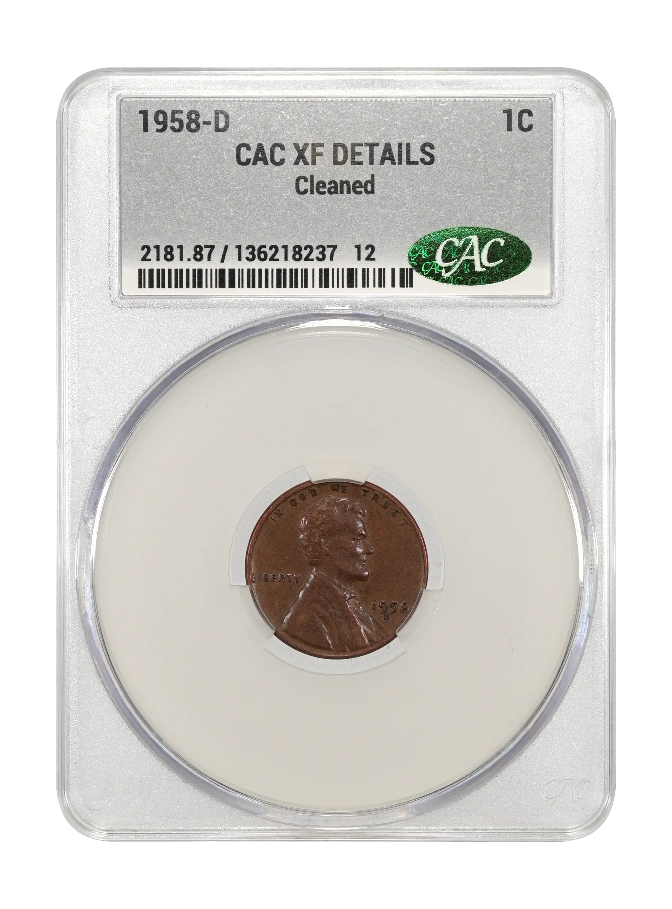 1958-D 1c MS BN AU55 BN CAC thumbnail 17