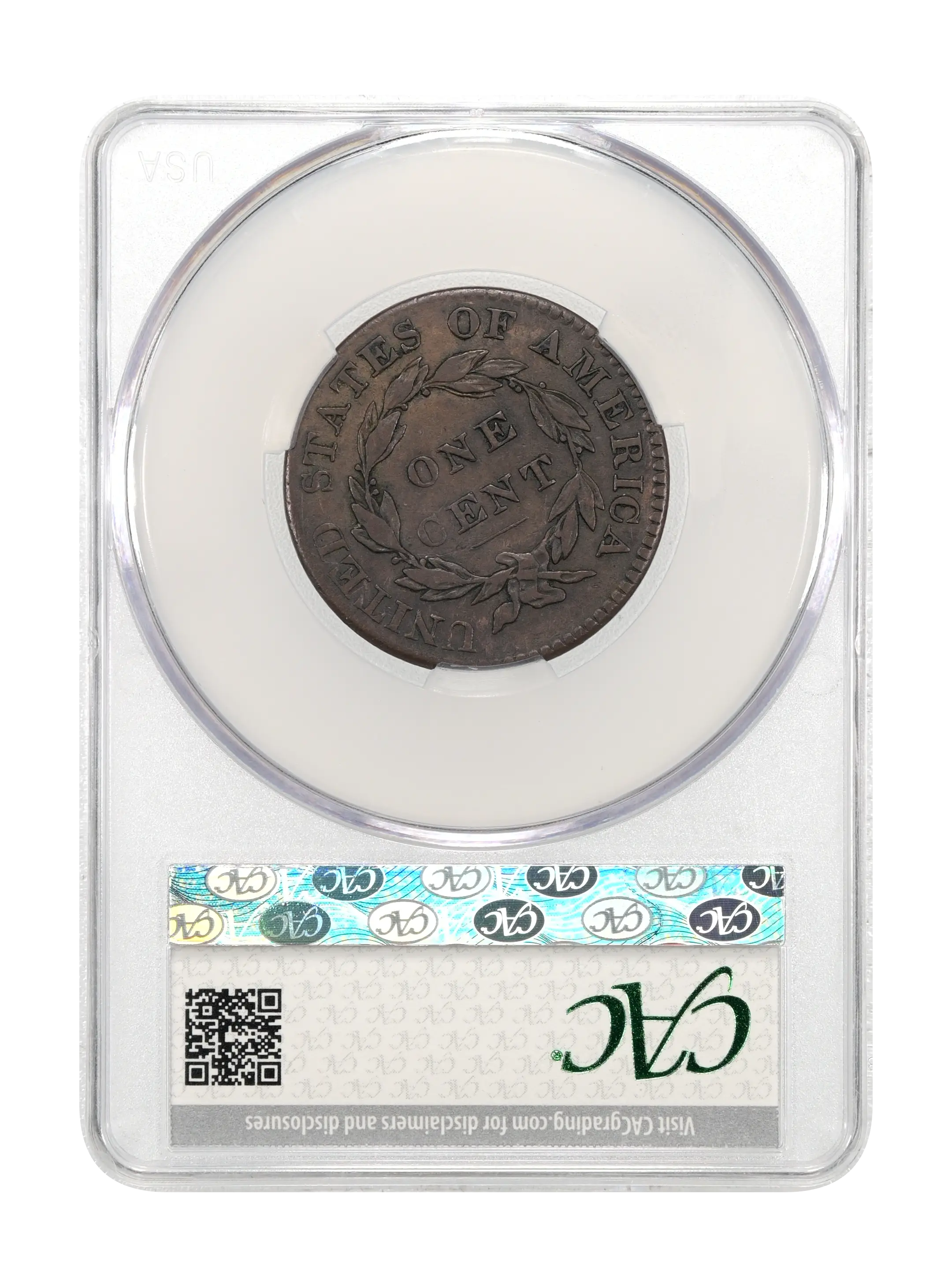 1825 1c N-6 MS BN G4 BN CAC thumbnail 3