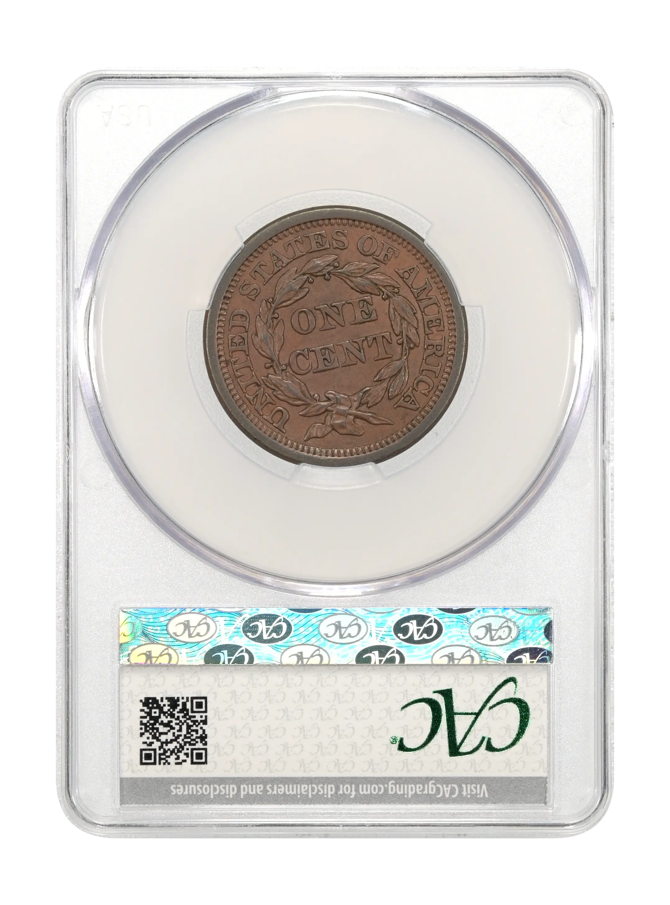 1855 1c Knob on Ear, N-9 MS BN VG10 BN CAC thumbnail 12