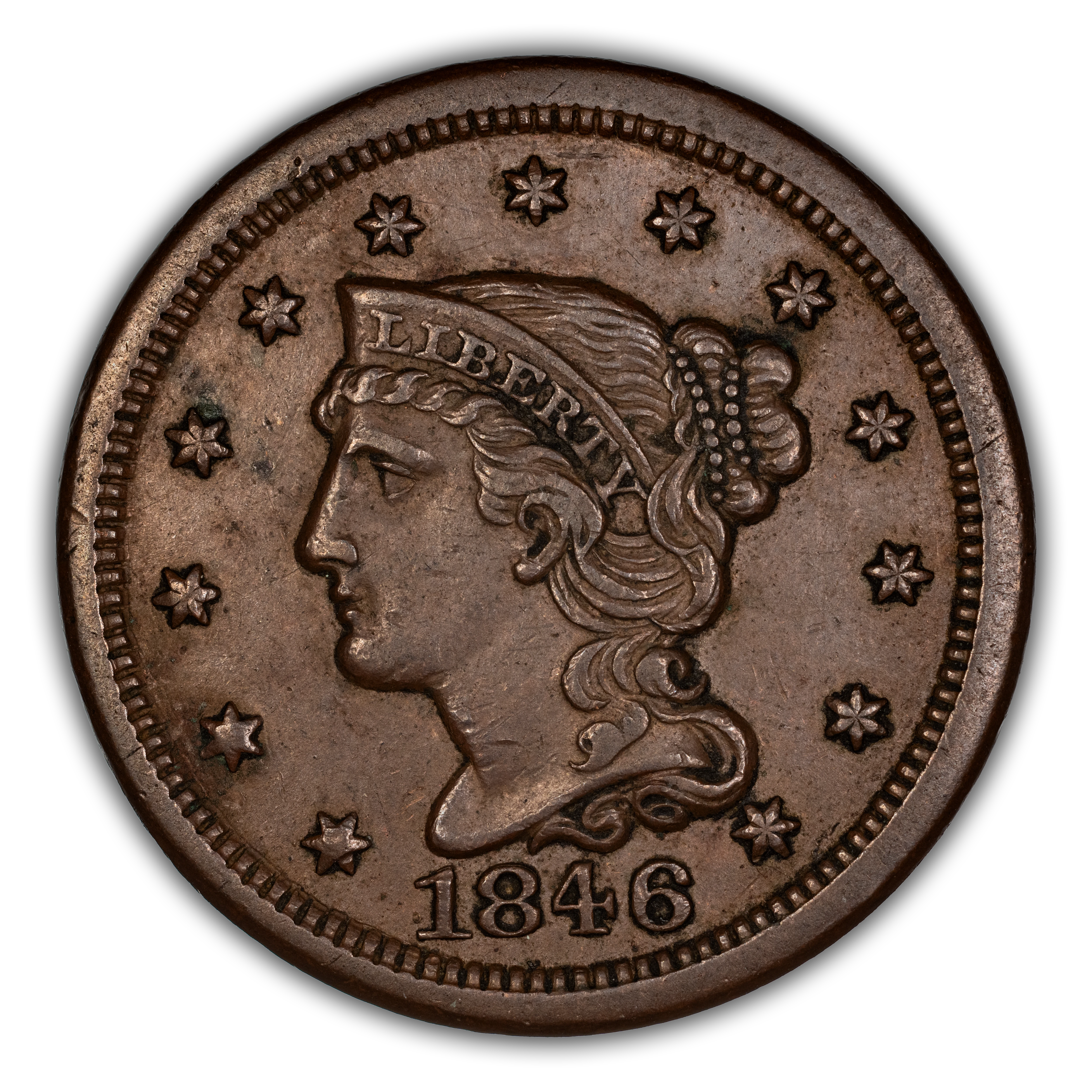 1846 1c Small Date, N-20 MS BN