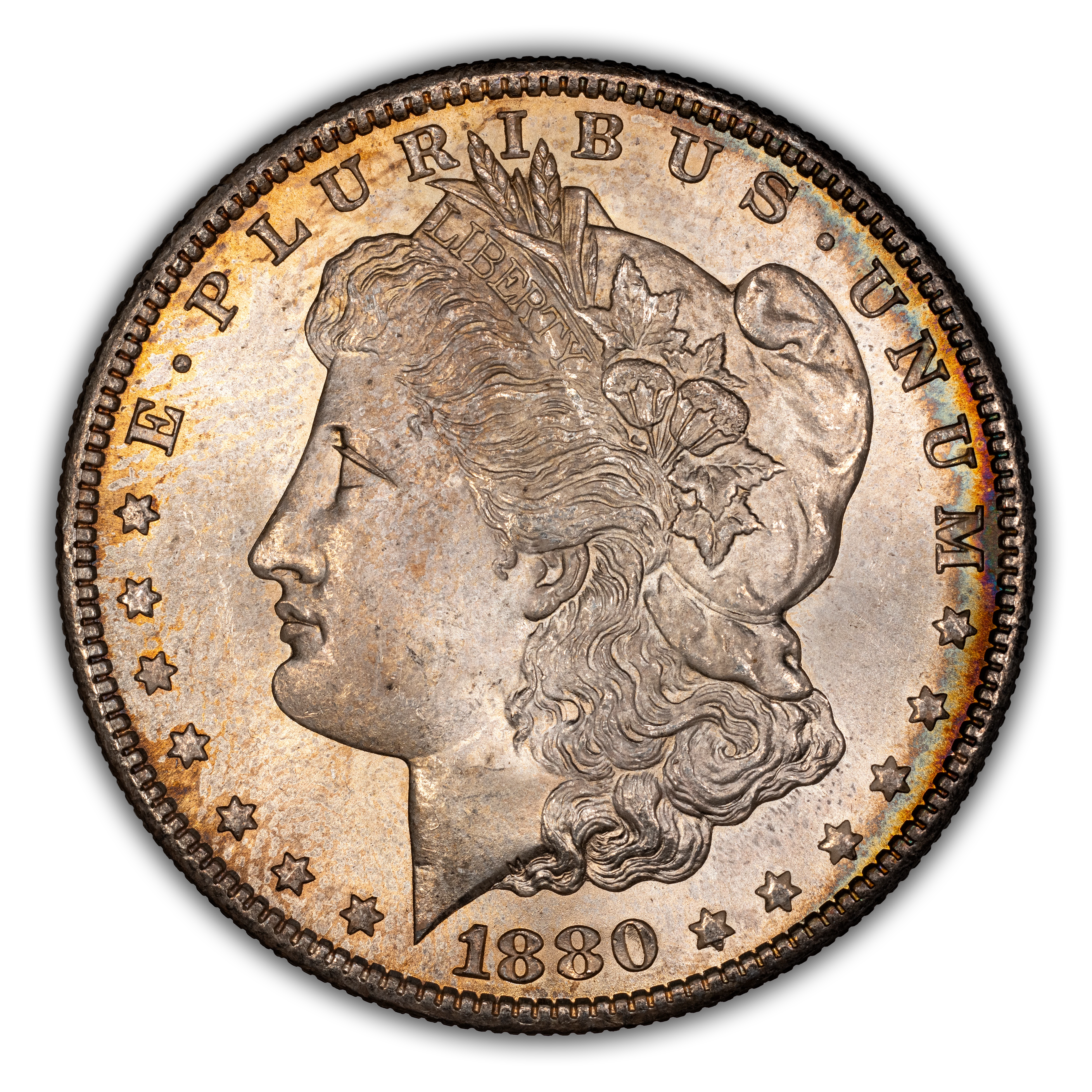 1880/9-S $1  Overdate MS62 CAC thumbnail 3