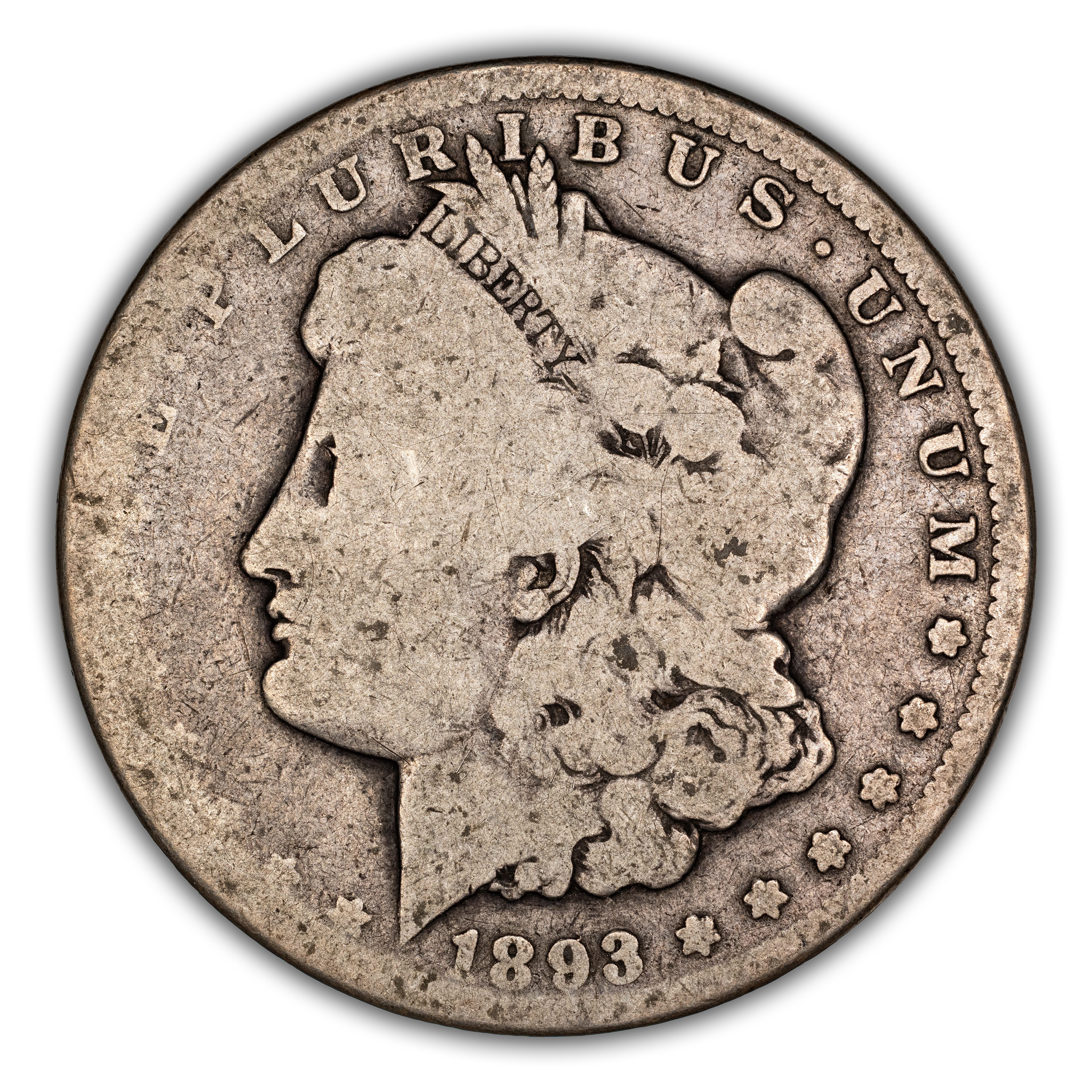 1893-CC $1  Doubled 3, Far Date, VAM-4 AG3 CAC thumbnail 2