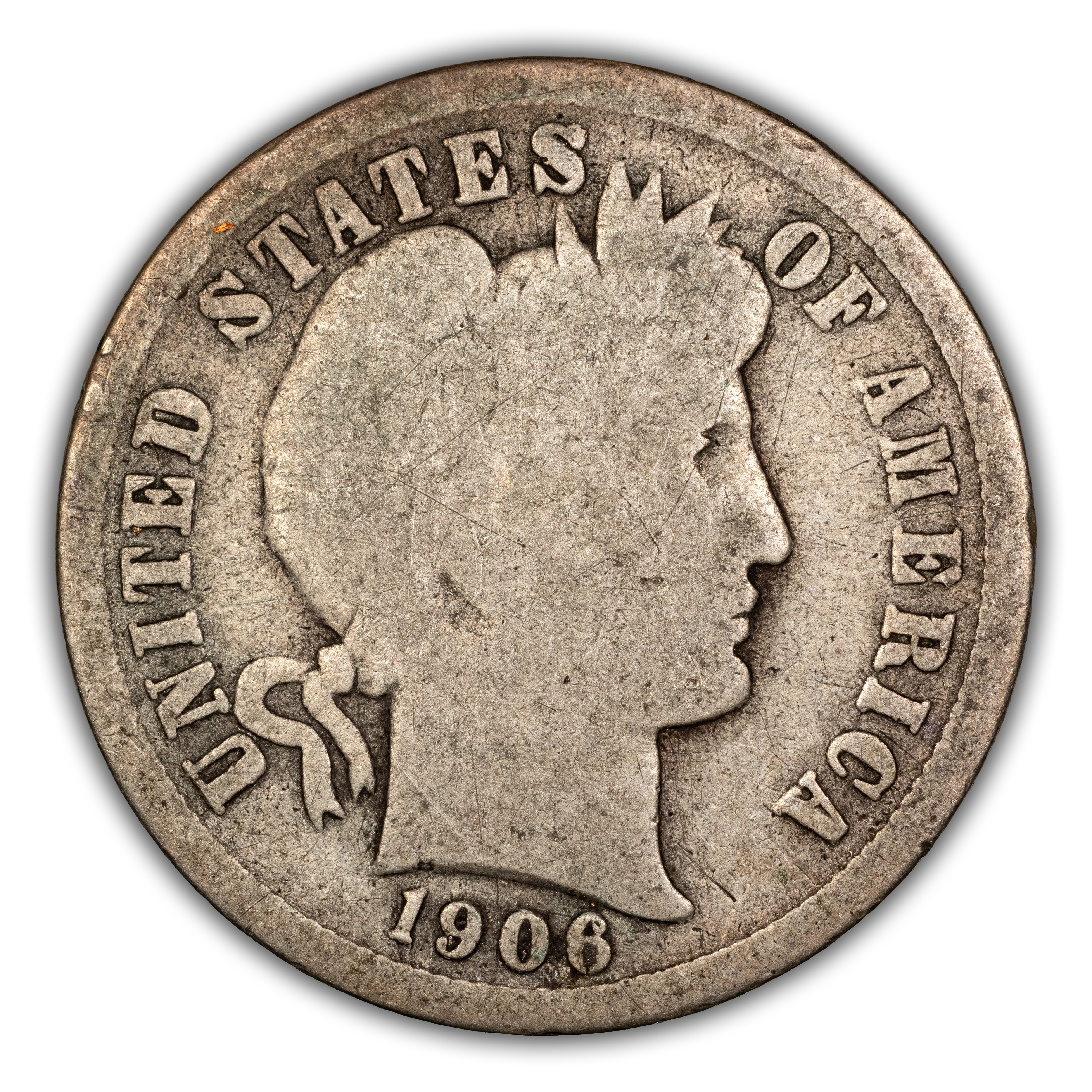 1906 10c Repunched Date, FS-302 MS60 CAC thumbnail 2