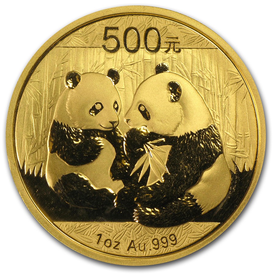 チ*読様 2007年 パンダデザイン金メッキコイン China 2007 Gold Panda 100 Yuan Coin Values & Prices By Issue