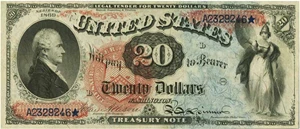 image for: 1869 $20 (Fr. 127) (127)