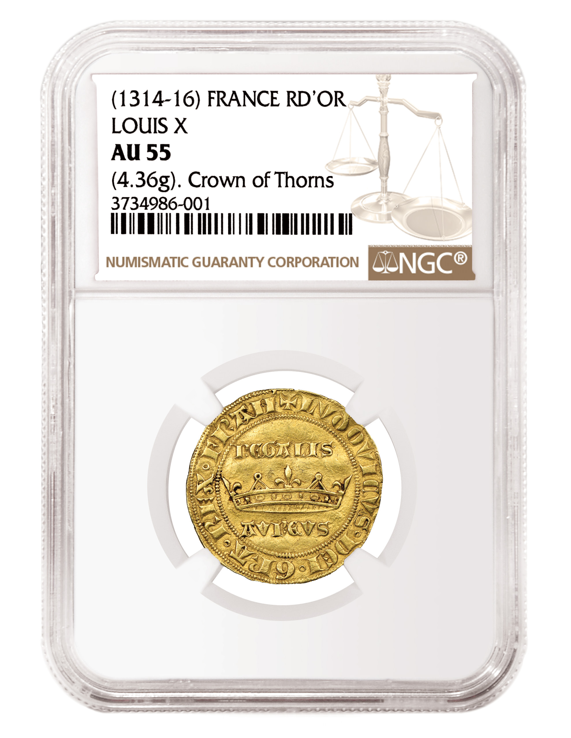 enlarged image for NGC Grades Rare 700-Year-Old French Coin