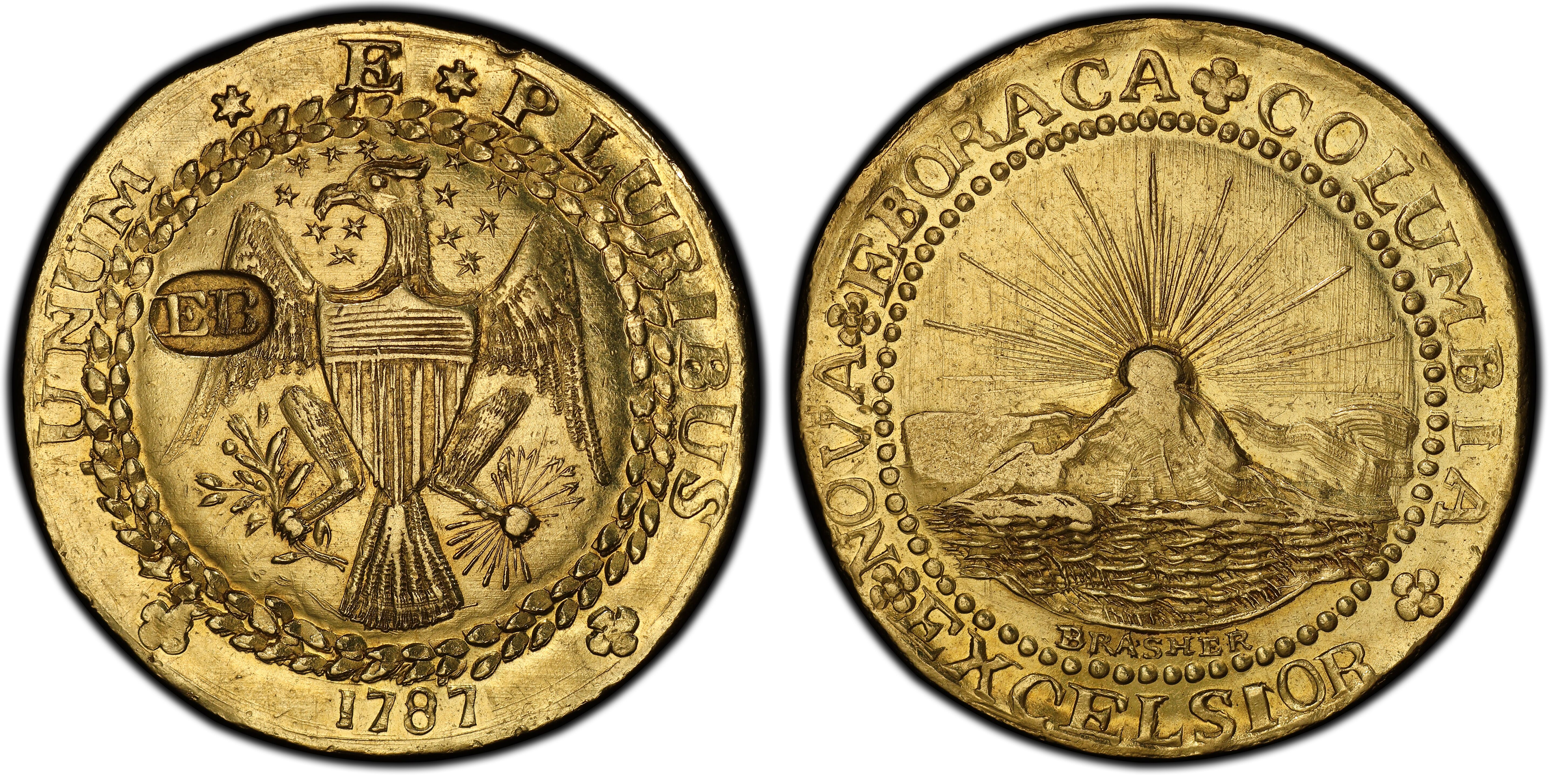 enlarged image for Historic Brasher Doubloon and New York Coppers in PCGS Exhibit at ANA Philadelphia Show