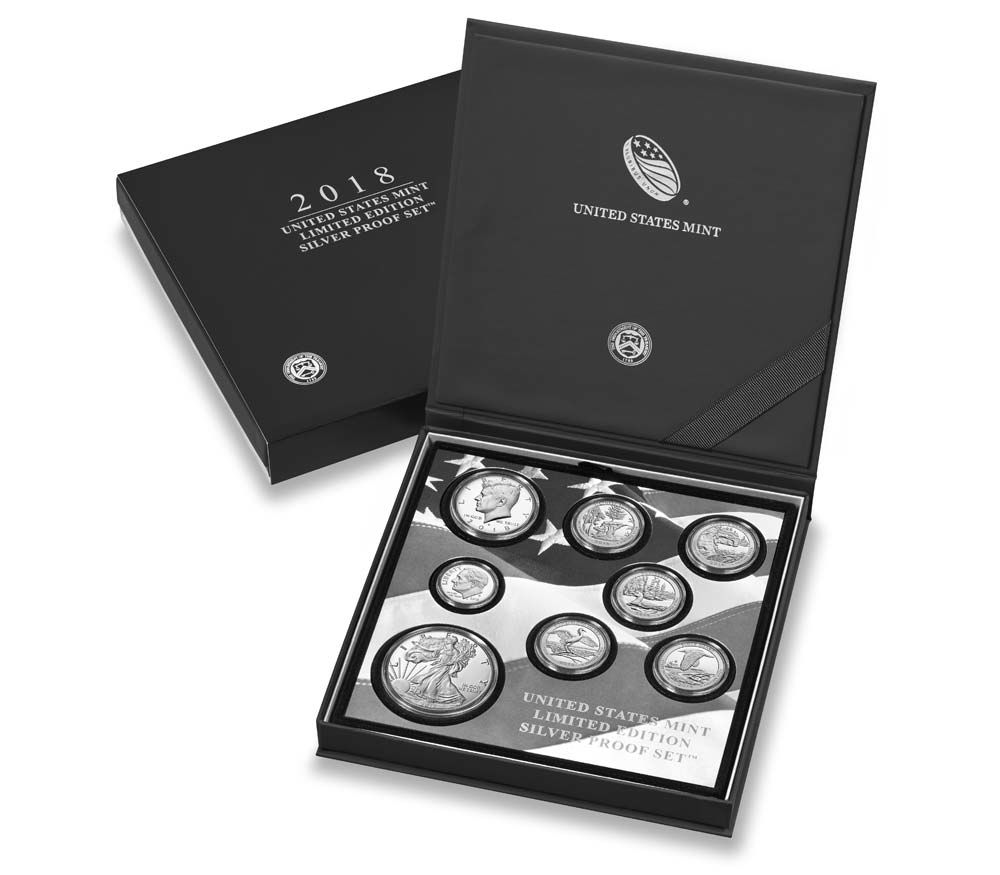 enlarged image for 2018 United States Mint Limited Edition Silver Proof Set Available October 18