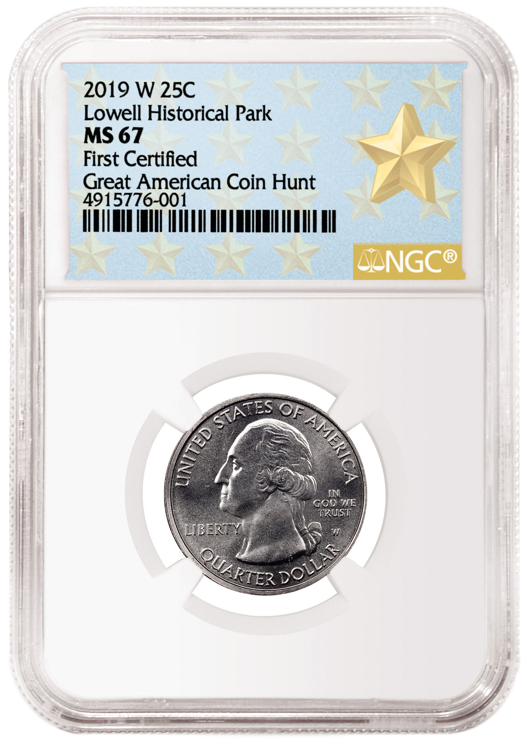 enlarged image for Actor Finds Valuable 2019-W Quarter, Submits it to NGC