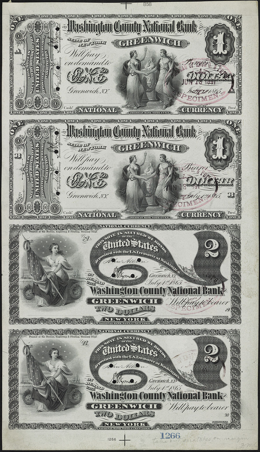 enlarged image for New Educational Web Site for National Bank Note Plate Proofs