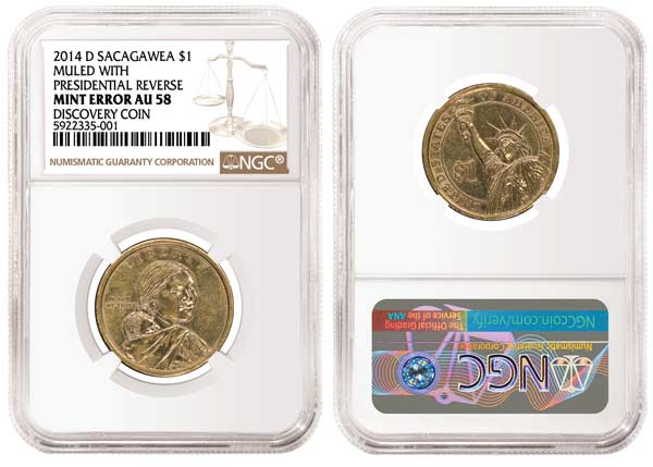 enlarged image for NGC Certifies First Sacagawea-Presidential Dollar Mule