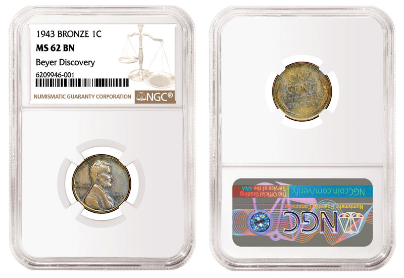 enlarged image for Dave & Adam's Submits Rare 1943 Bronze Cent  to NGC for Certification