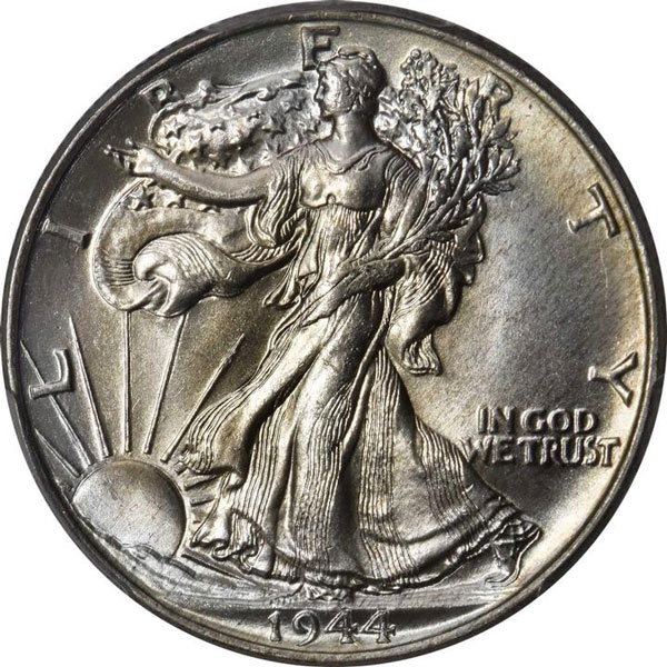 This 1944 MS-68 (PCGS) CAC set a record for the issue at $84,000, over twice the PCGS Price Guide value.