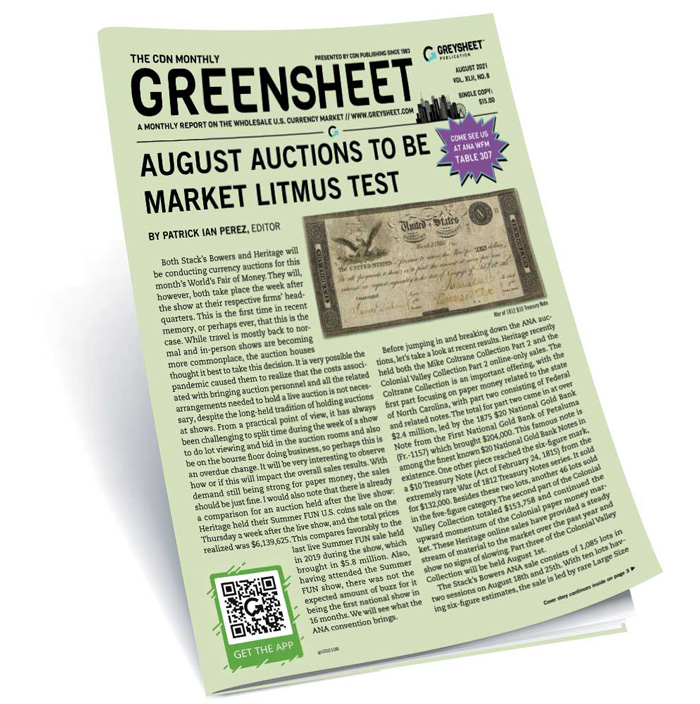 Cover of the August Greensheet
