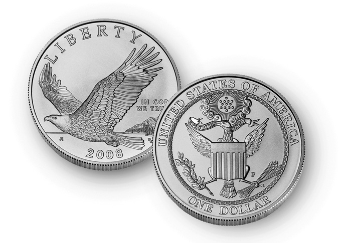 Bald Eagle Silver Dollar (Image courtesy of the United States Mint)