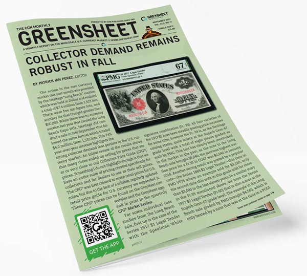 enlarged image for November 2021 Greensheet Market Report: Collector Demand Remains Robust in Fall