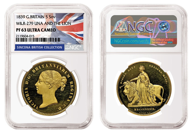 thumbnail image for 'Una and the Lion' Leads NGC-certified SINCONA British Collection 