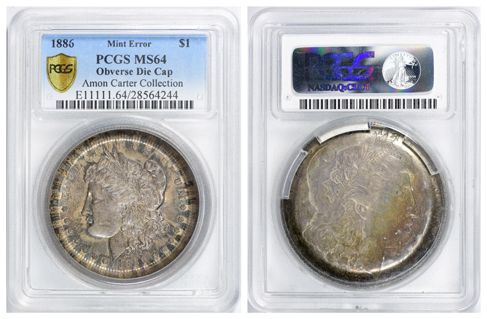thumbnail image for Spectacular 1886 Morgan Dollar Die Cap Error  to be Auctioned by GreatCollections