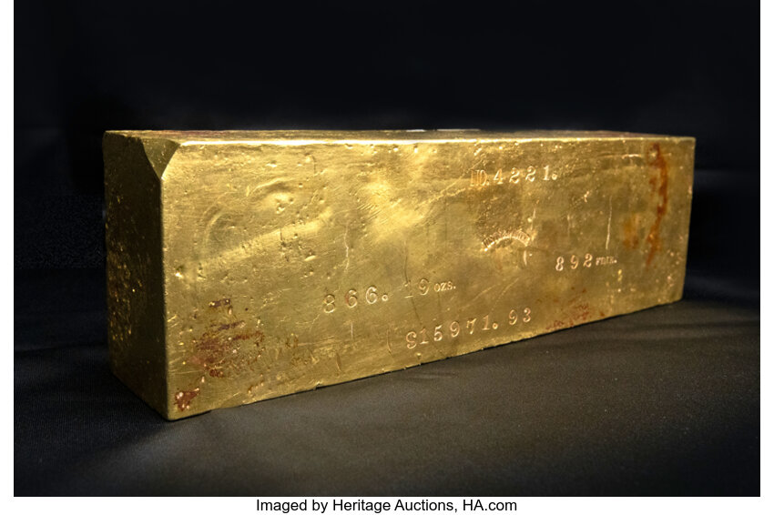 thumbnail image for Heritage Auctions to Offer the Largest Justh & Hunter Gold Brick Found Aboard the Sunken ‘Ship of Gold’