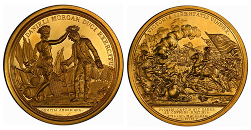 Unique Gold Daniel Morgan at Cowpens Medal - The Only Gold Comitia Americana Medal in Private Hands (Images Courtesy of PCGS)