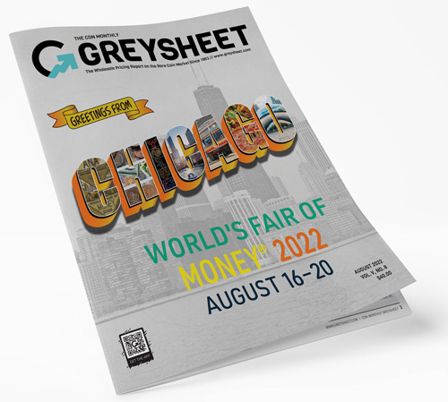 Cover of the August 2022 Monthly Greysheet Magazine